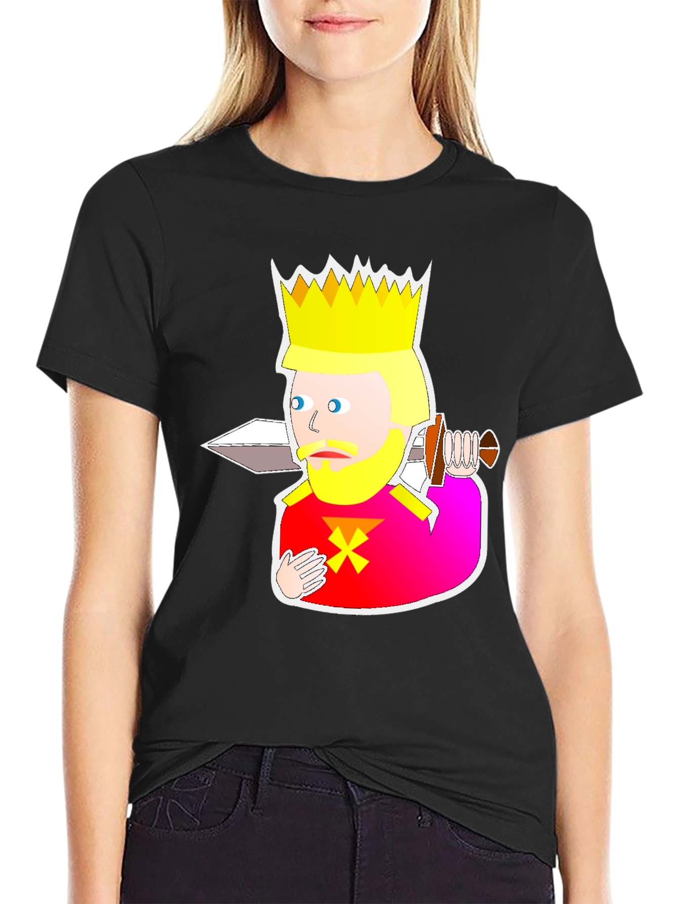 King Cartoon Graphic Tee - Black