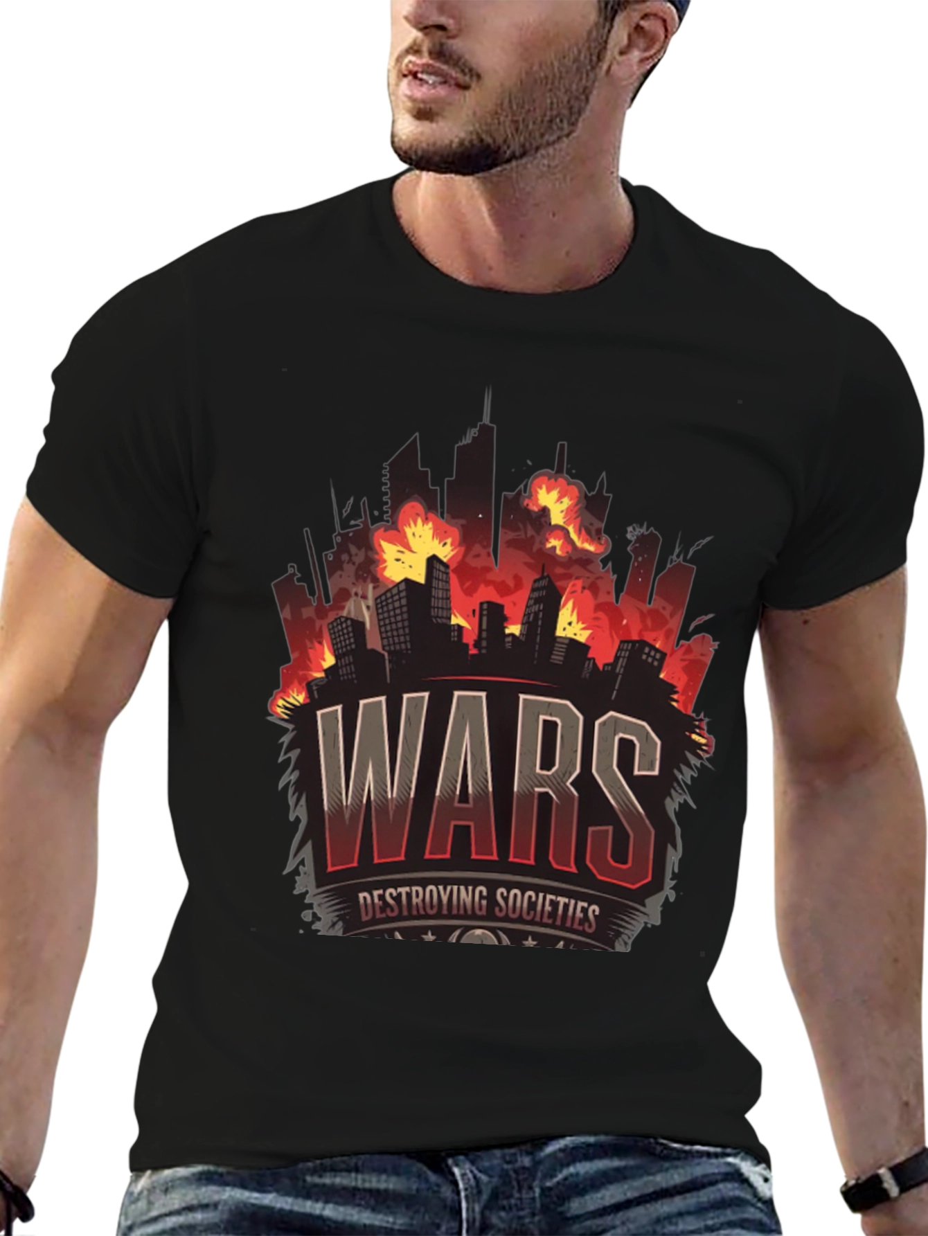 War Destroying Society Black T-Shirt