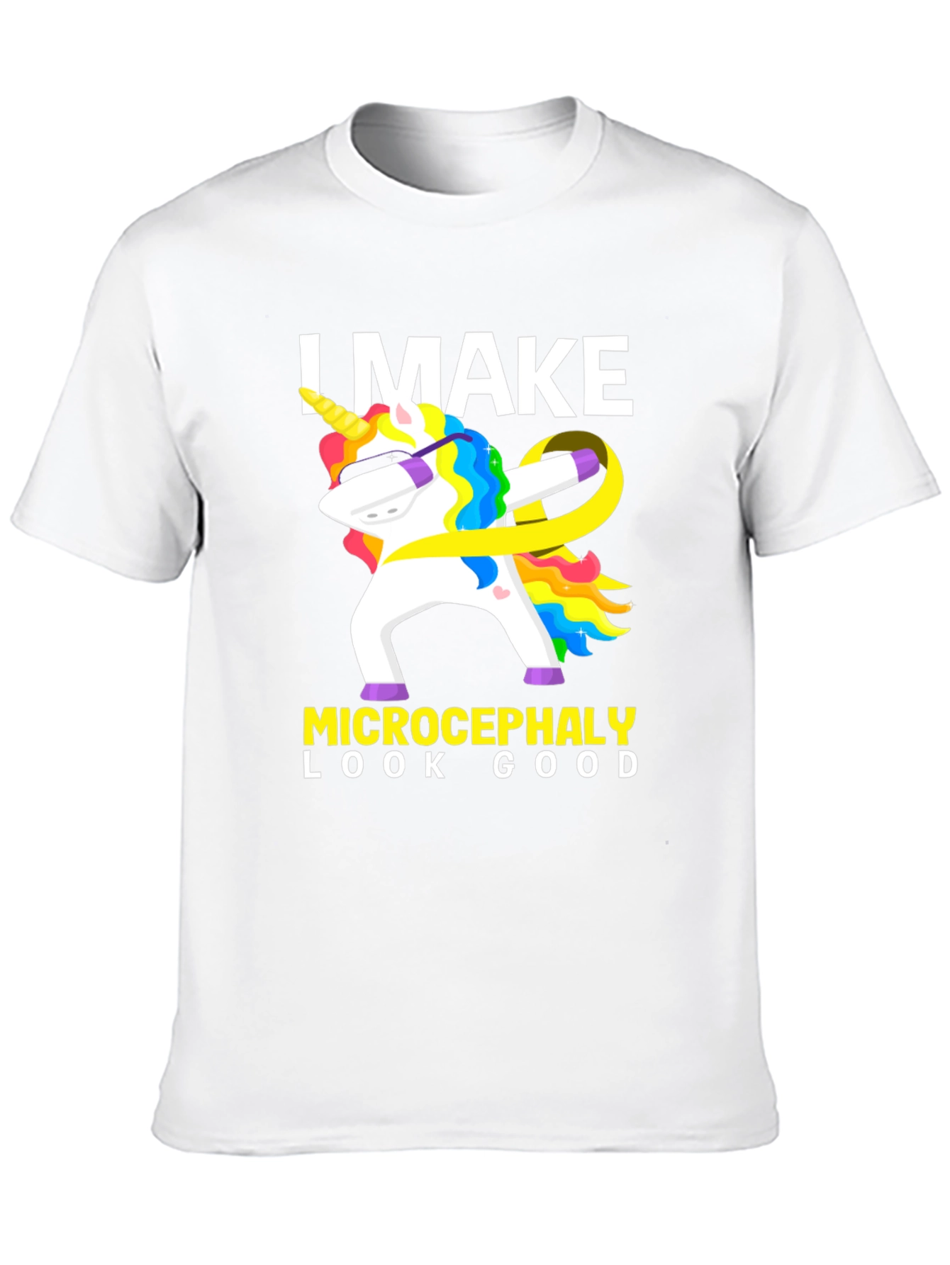 Microcephaly Awareness Dabbing Unicorn T-Shirt