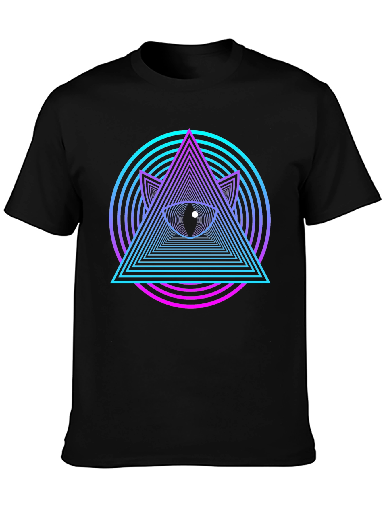 Eye Pyramid Graphic T-Shirt - Black