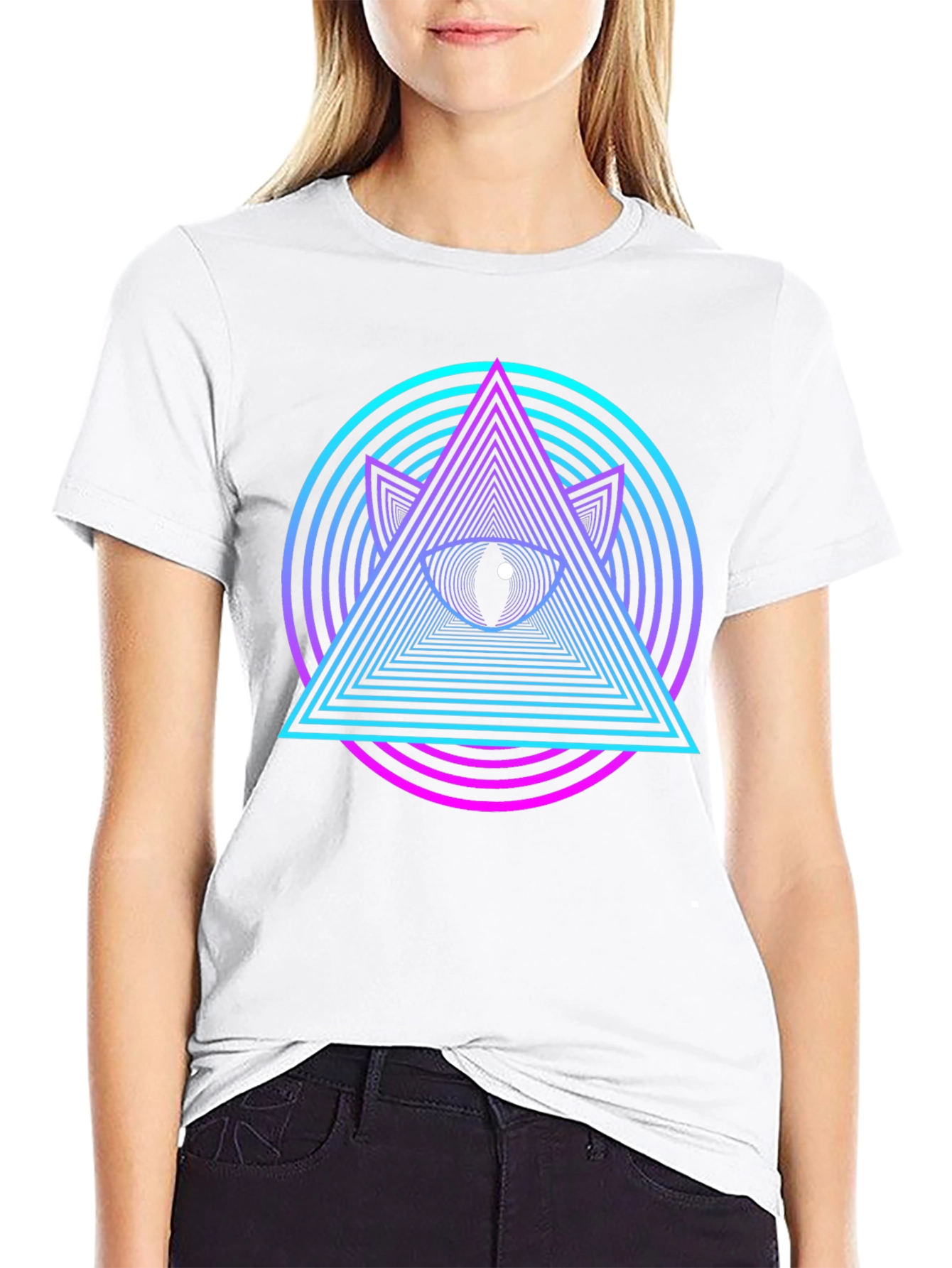 Eye Pyramid Graphic T-Shirt - Black