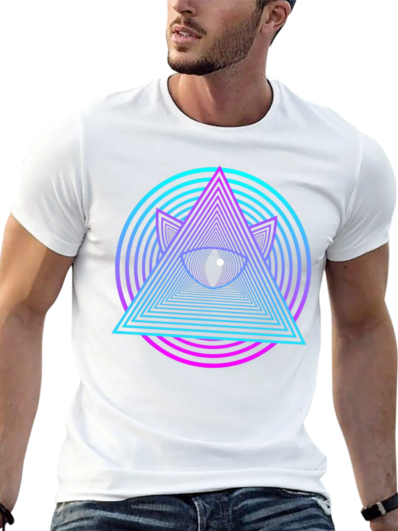 Eye Pyramid Graphic T-Shirt - Black