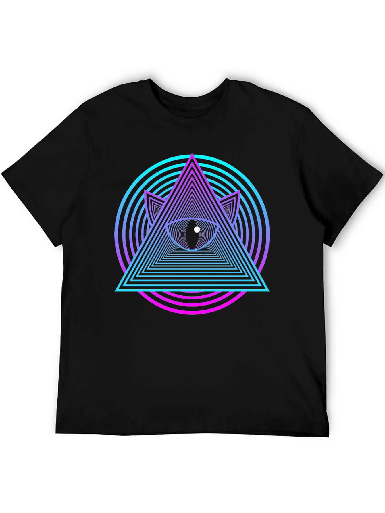 Eye Pyramid Graphic T-Shirt - Black