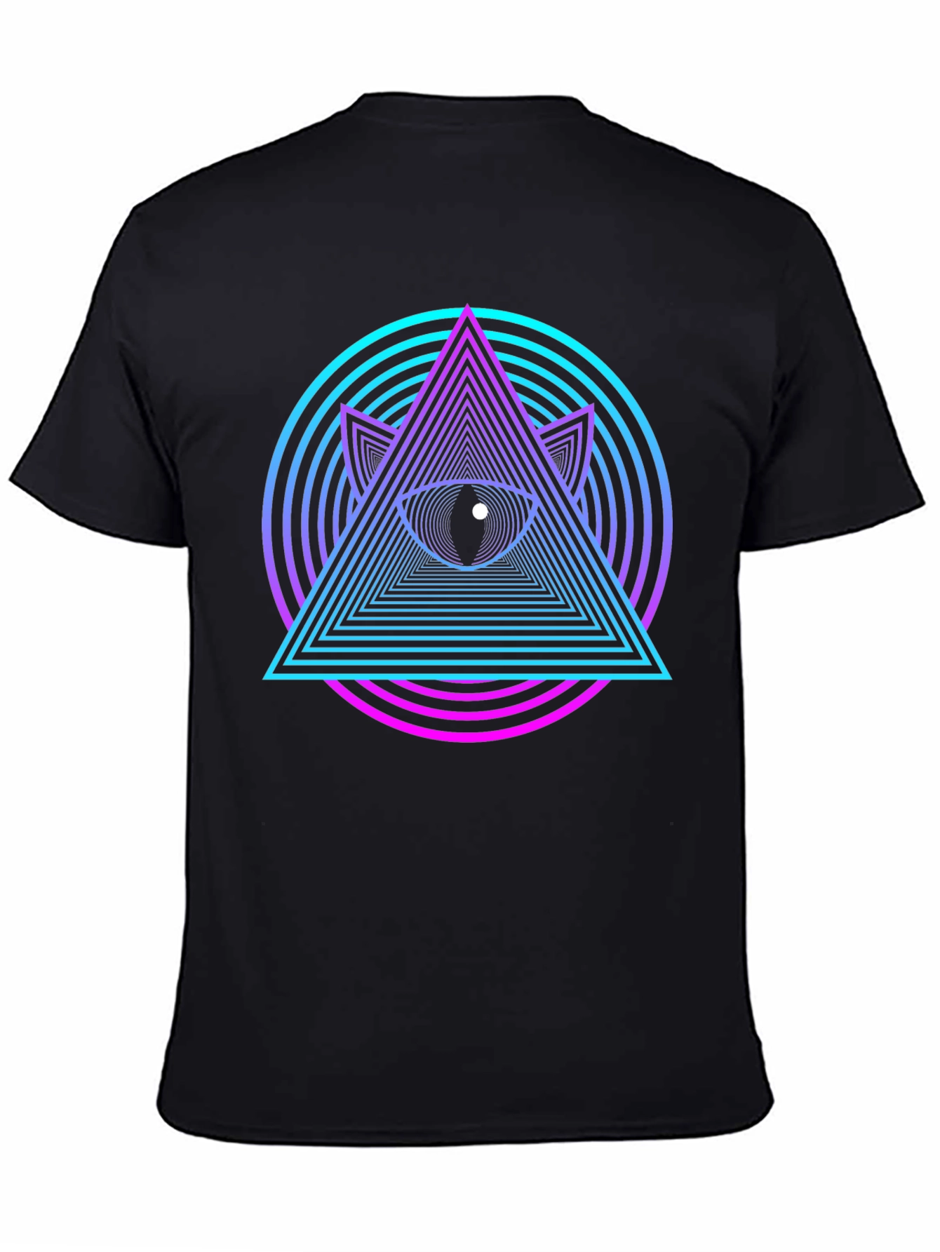 Eye Pyramid Graphic T-Shirt - Black