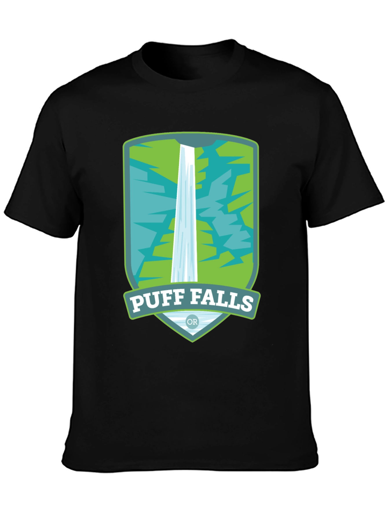 Puff Falls Oregon Graphic Tee - Black