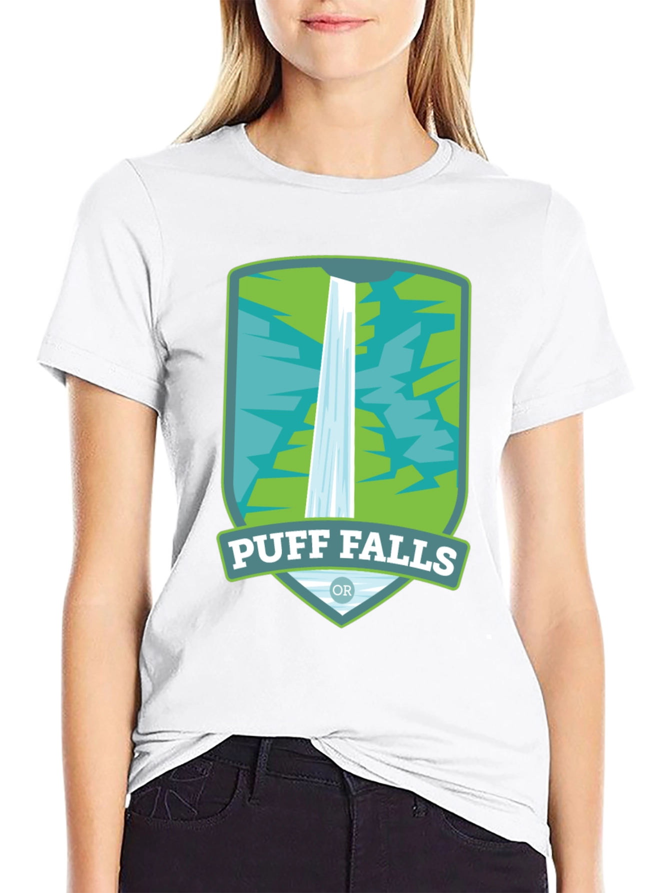 Puff Falls Oregon Graphic Tee - Black
