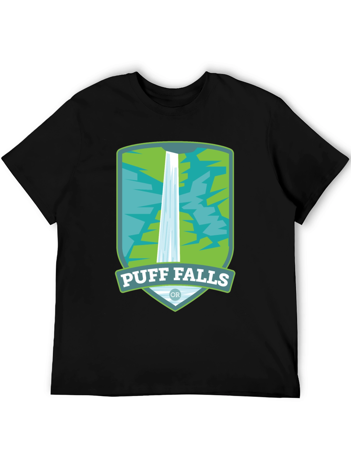 Puff Falls Oregon Graphic Tee - Black