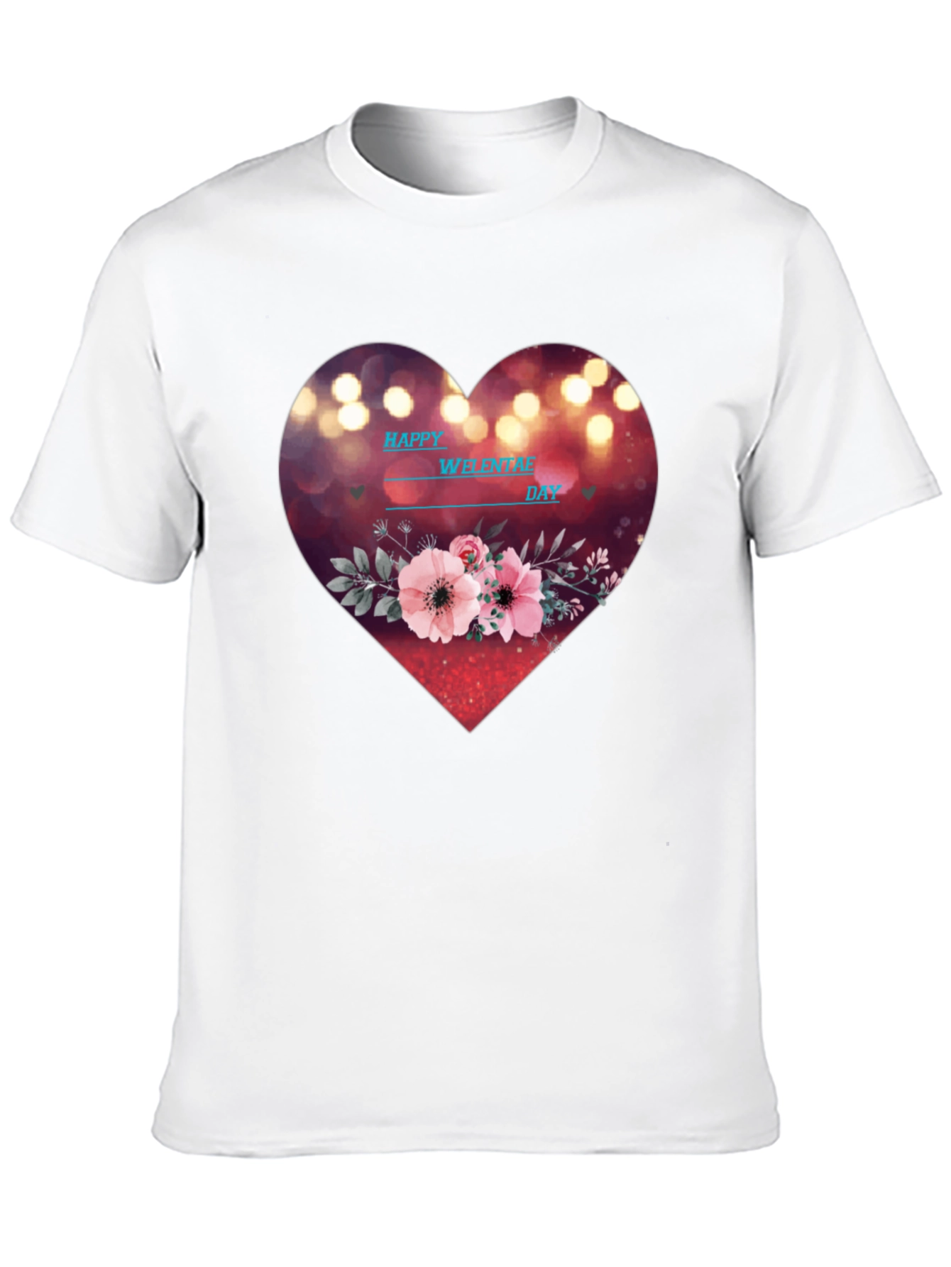 Valentines Day Heart Floral T-Shirt
