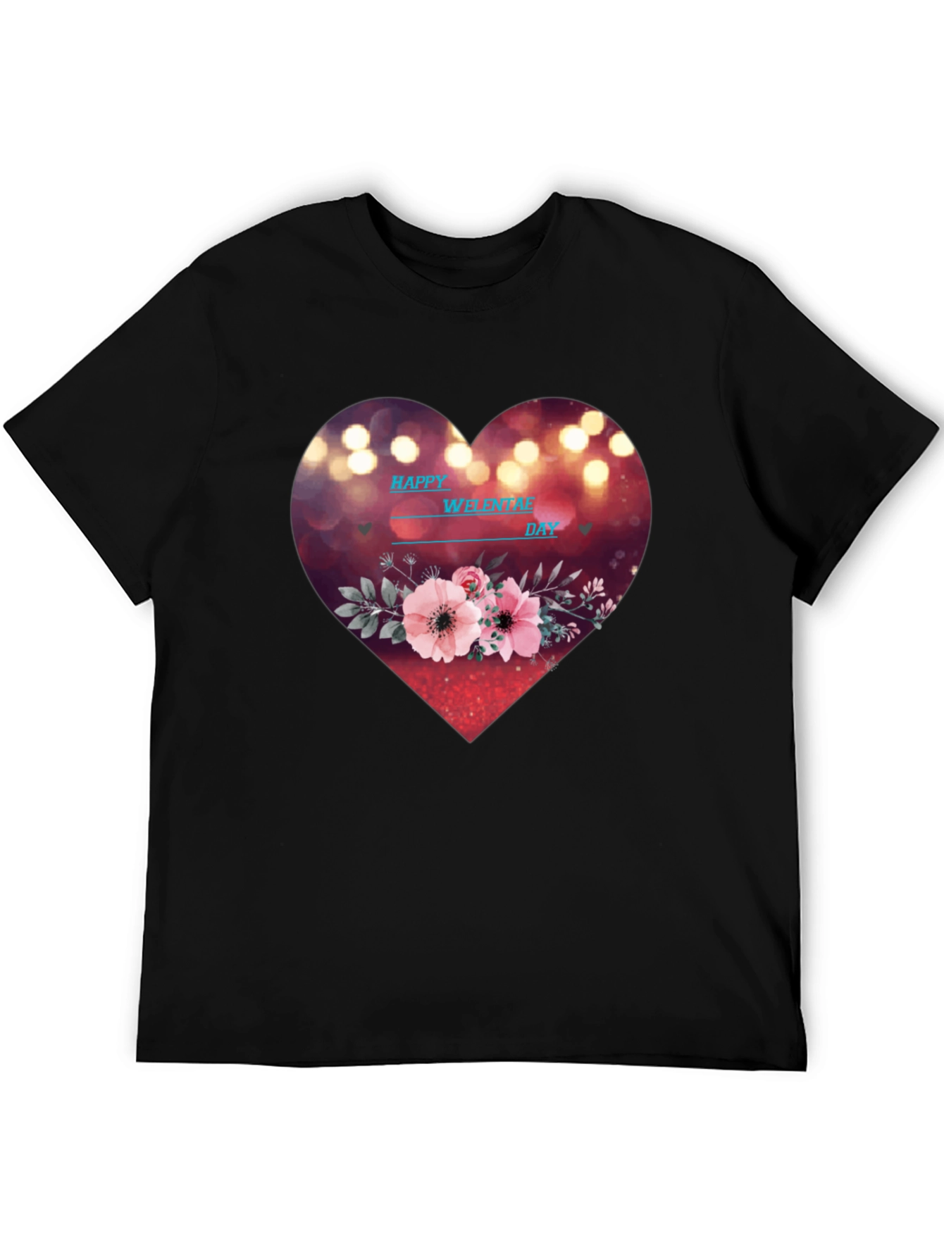Valentines Day Heart Floral T-Shirt
