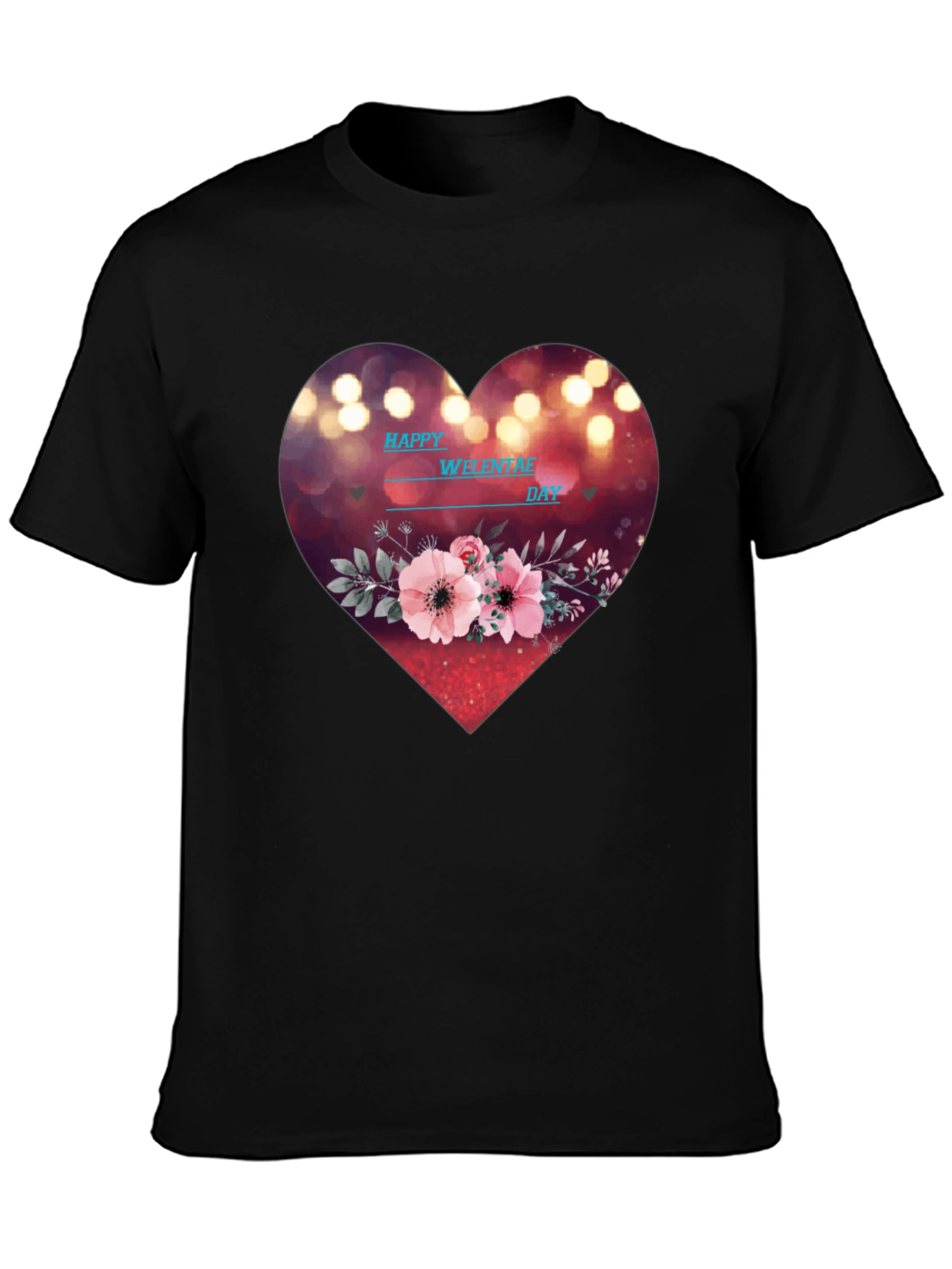 Valentines Day Heart Floral T-Shirt