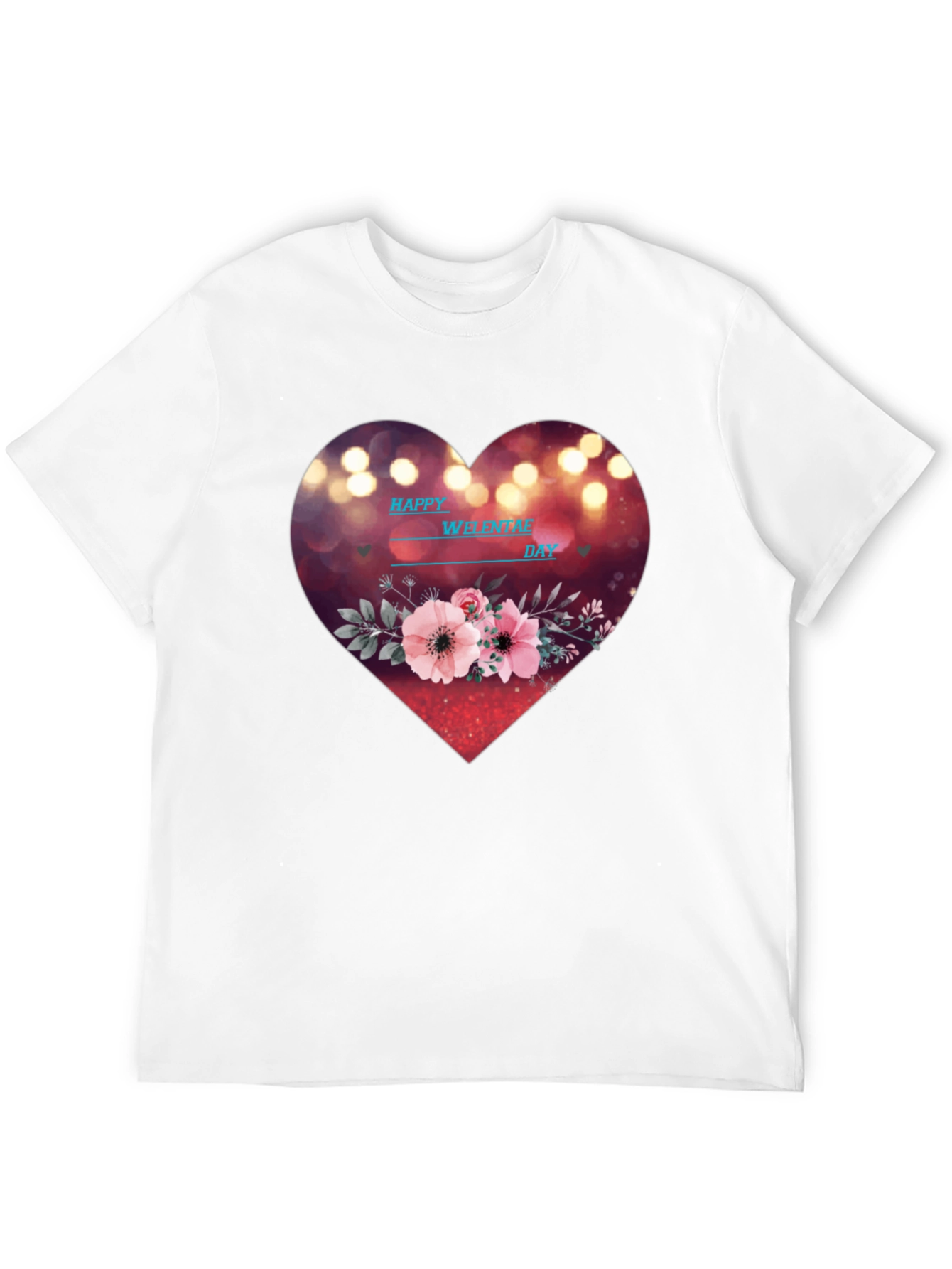 Valentines Day Heart Floral T-Shirt