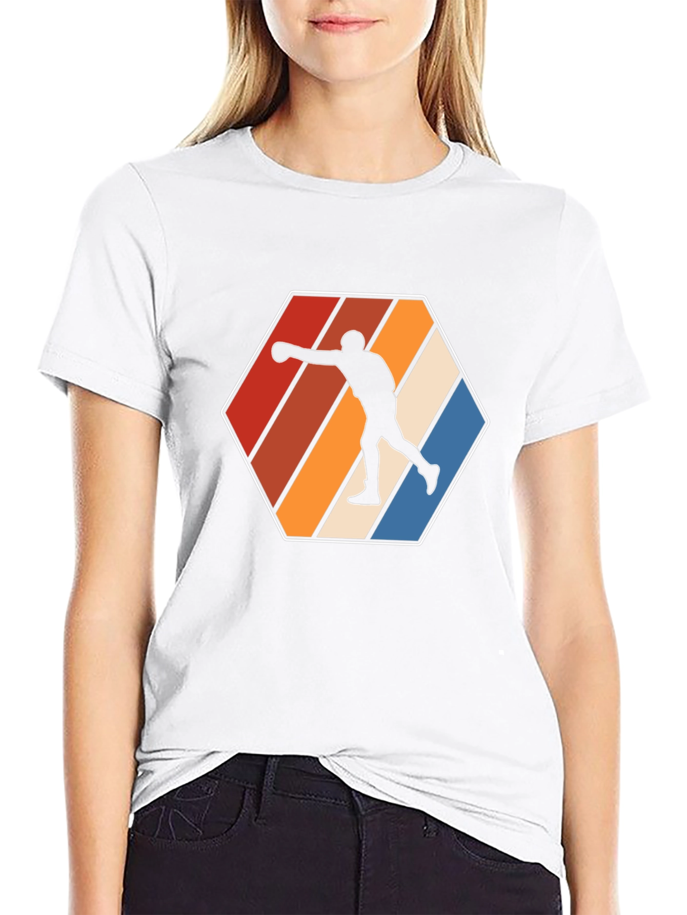 Retro Boxer T-Shirt - Black Cotton Tee