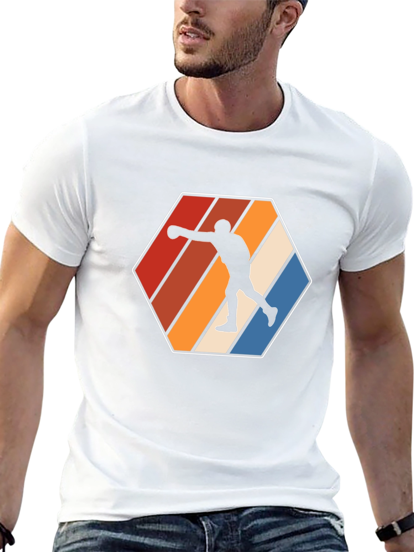 Retro Boxer T-Shirt - Black Cotton Tee