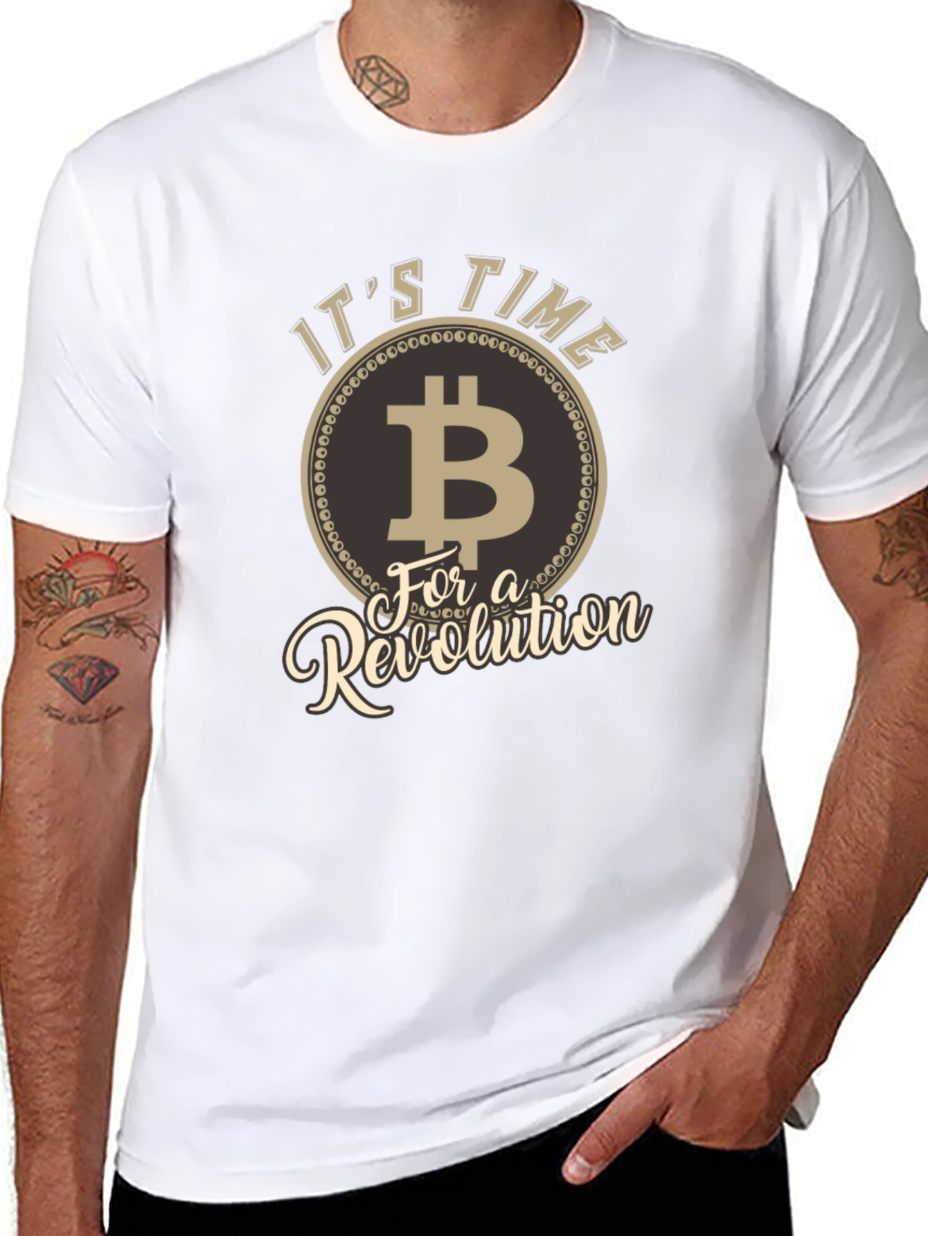 Bitcoin Revolution Black T-Shirt Crypto Cryptocurrency