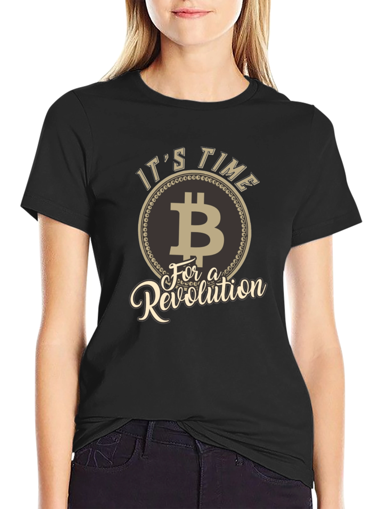 Bitcoin Revolution Black T-Shirt Crypto Cryptocurrency