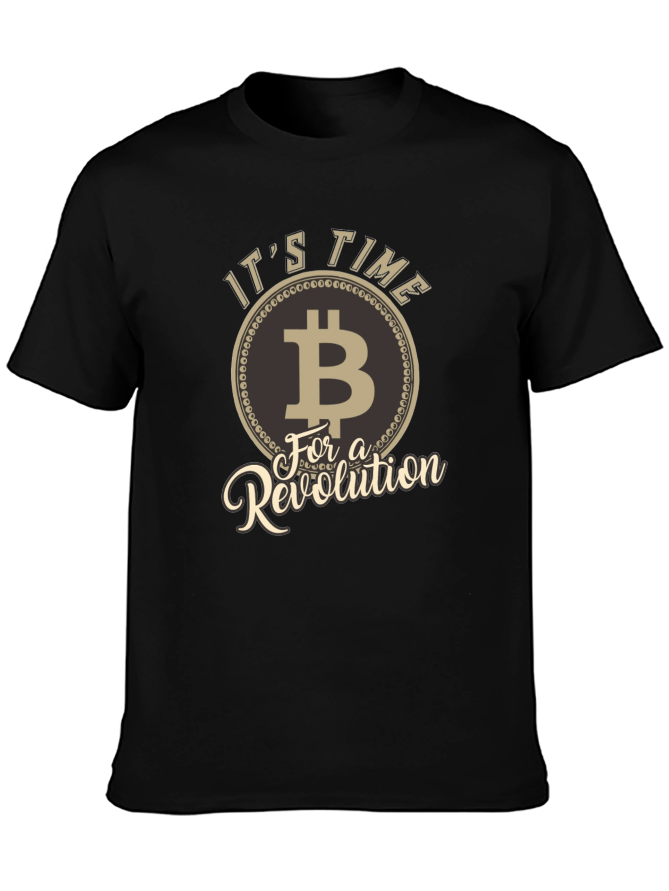 Bitcoin Revolution Black T-Shirt Crypto Cryptocurrency