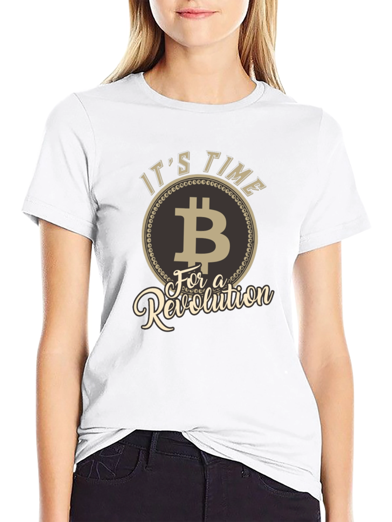 Bitcoin Revolution Black T-Shirt Crypto Cryptocurrency