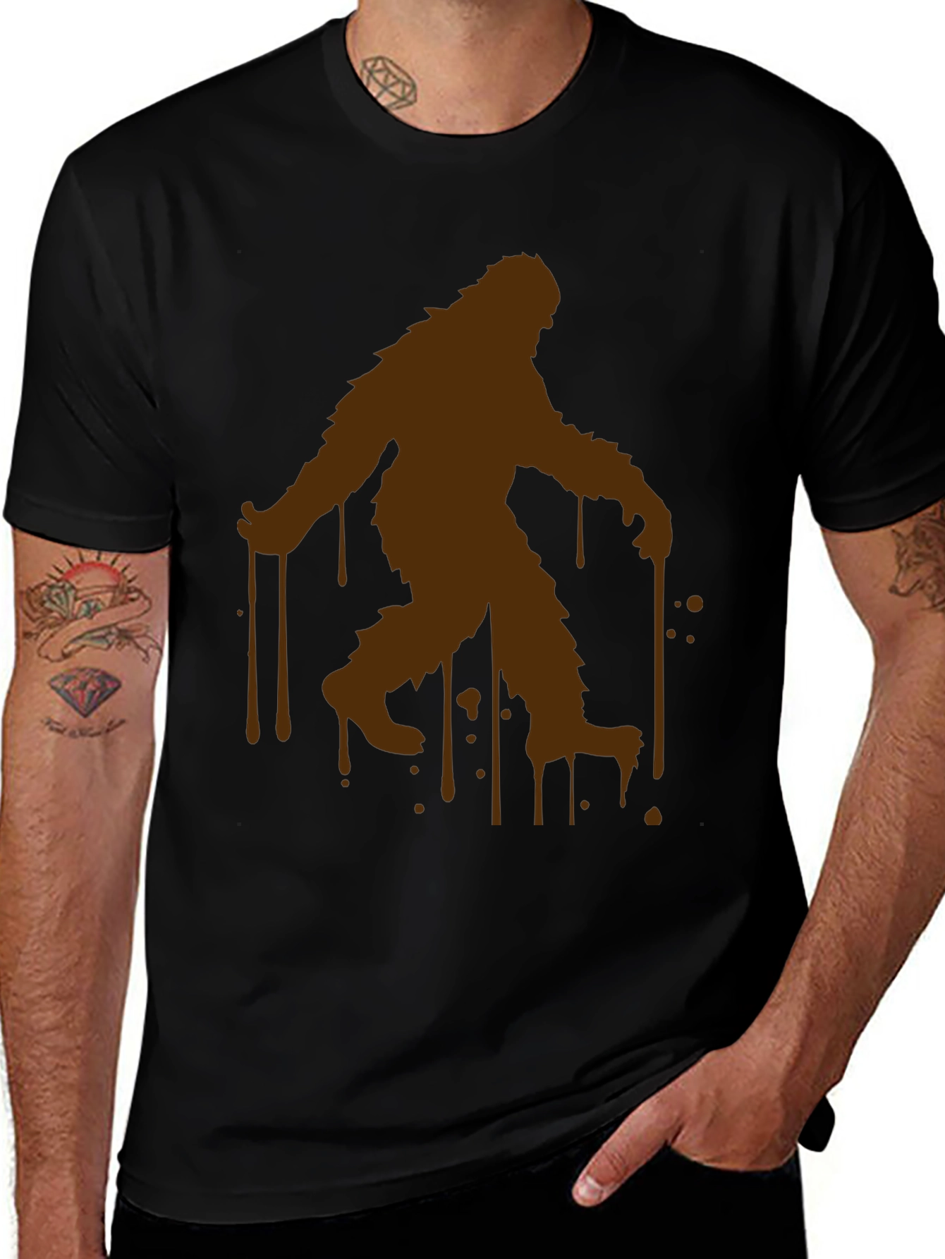 Bigfoot Silhouette T-Shirt - Novelty Graphic Tee