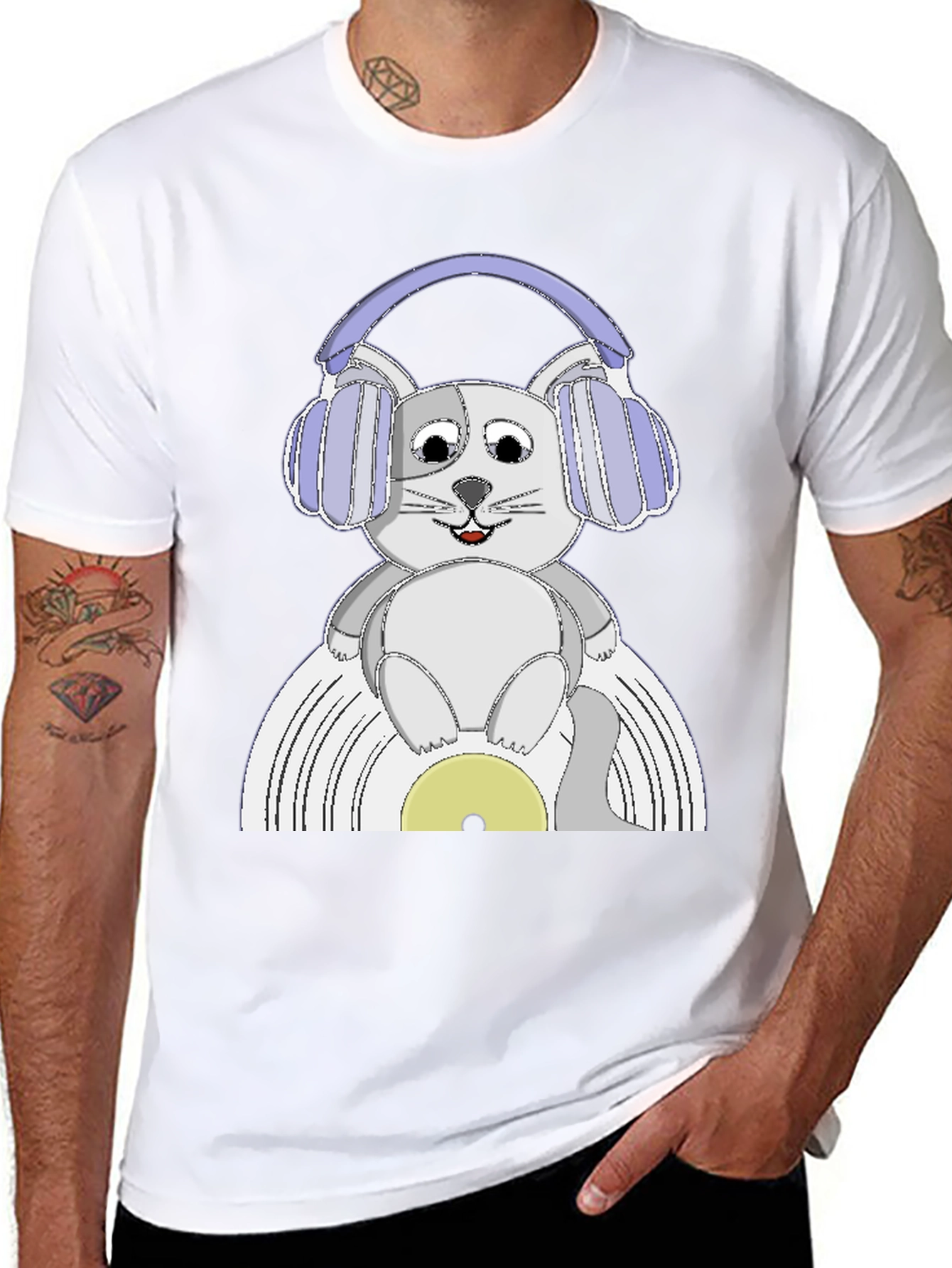 Cat DJ Graphic Tee