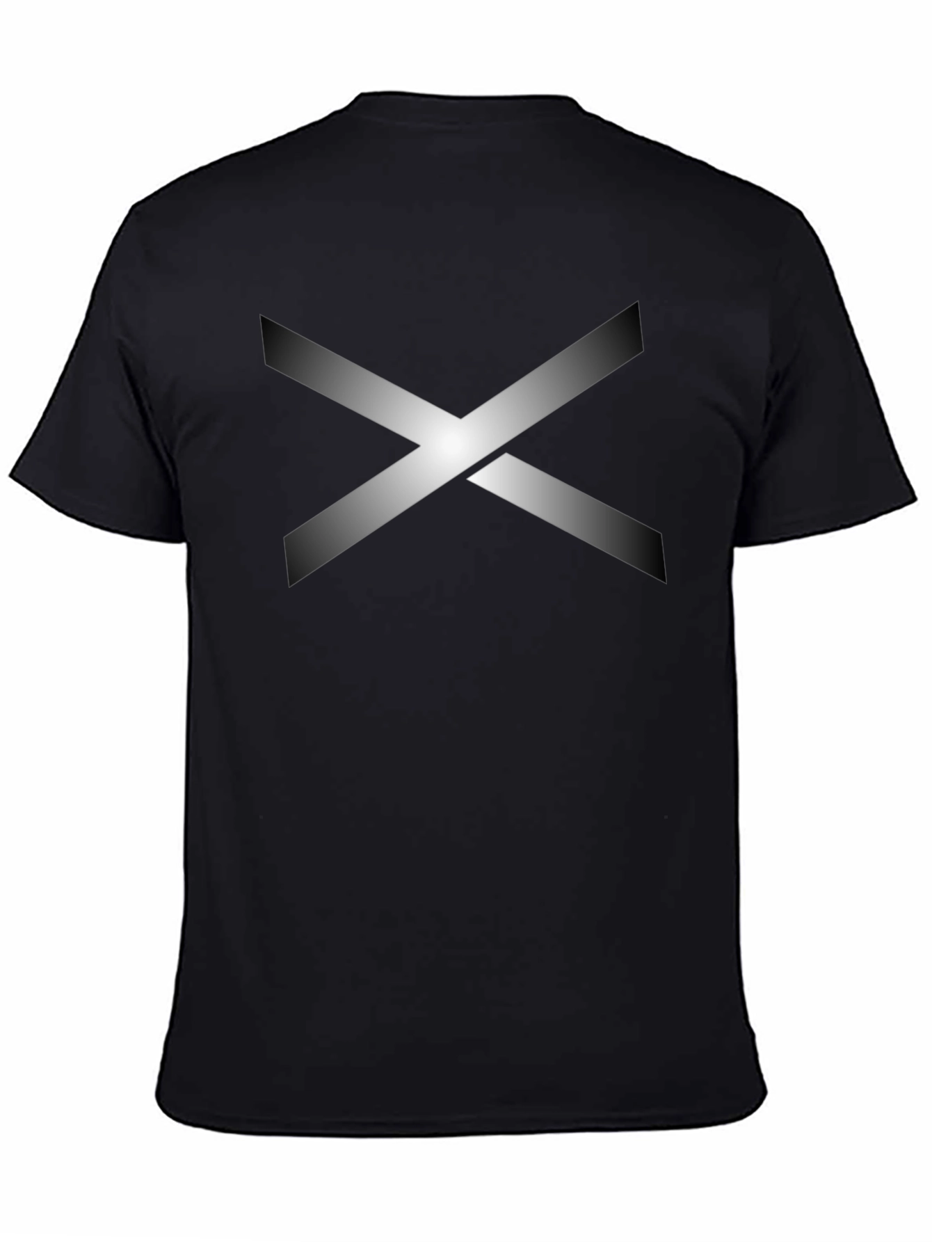Abstract X Graphic Black Cotton T-Shirt