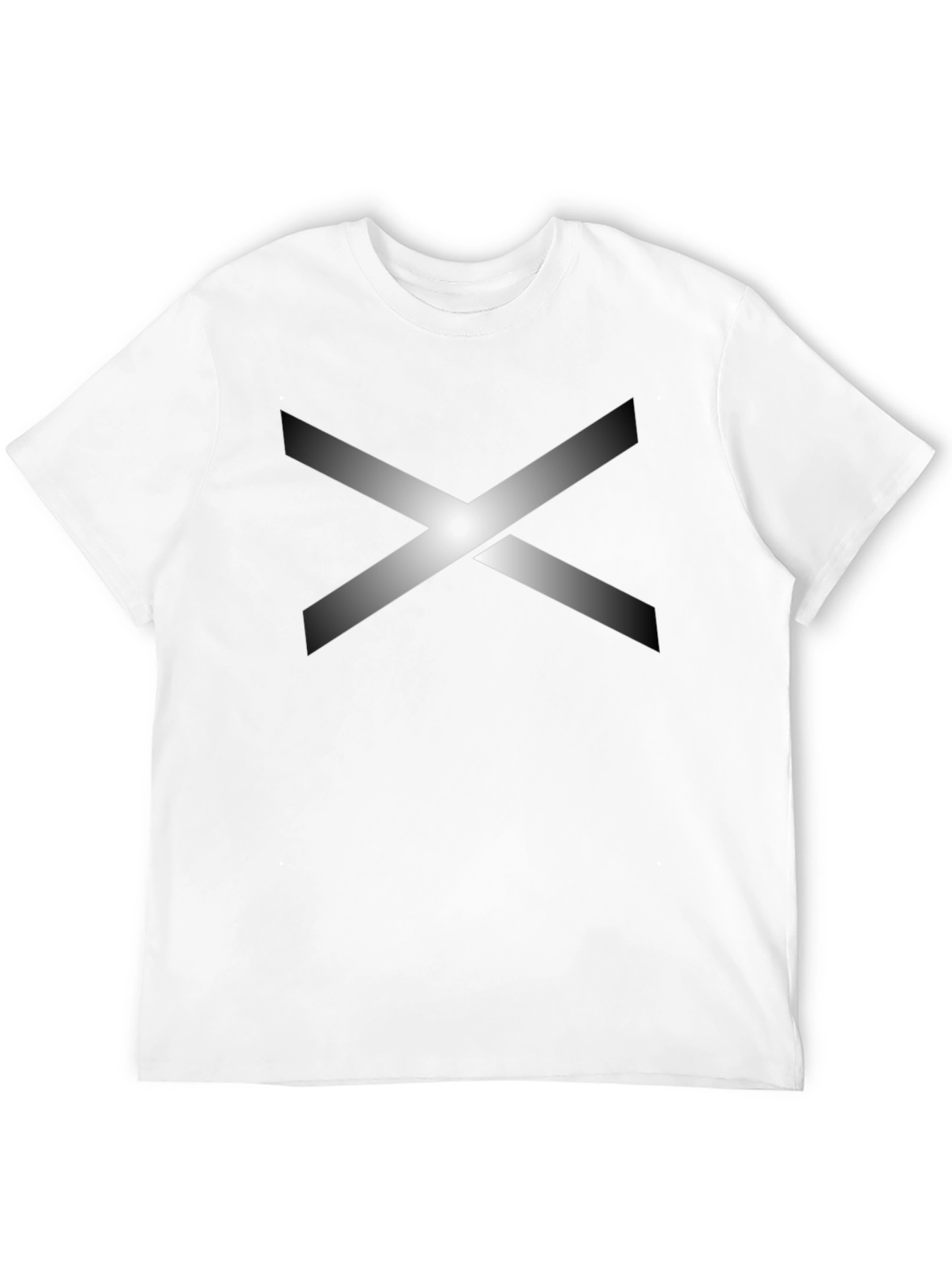 Abstract X Graphic Black Cotton T-Shirt