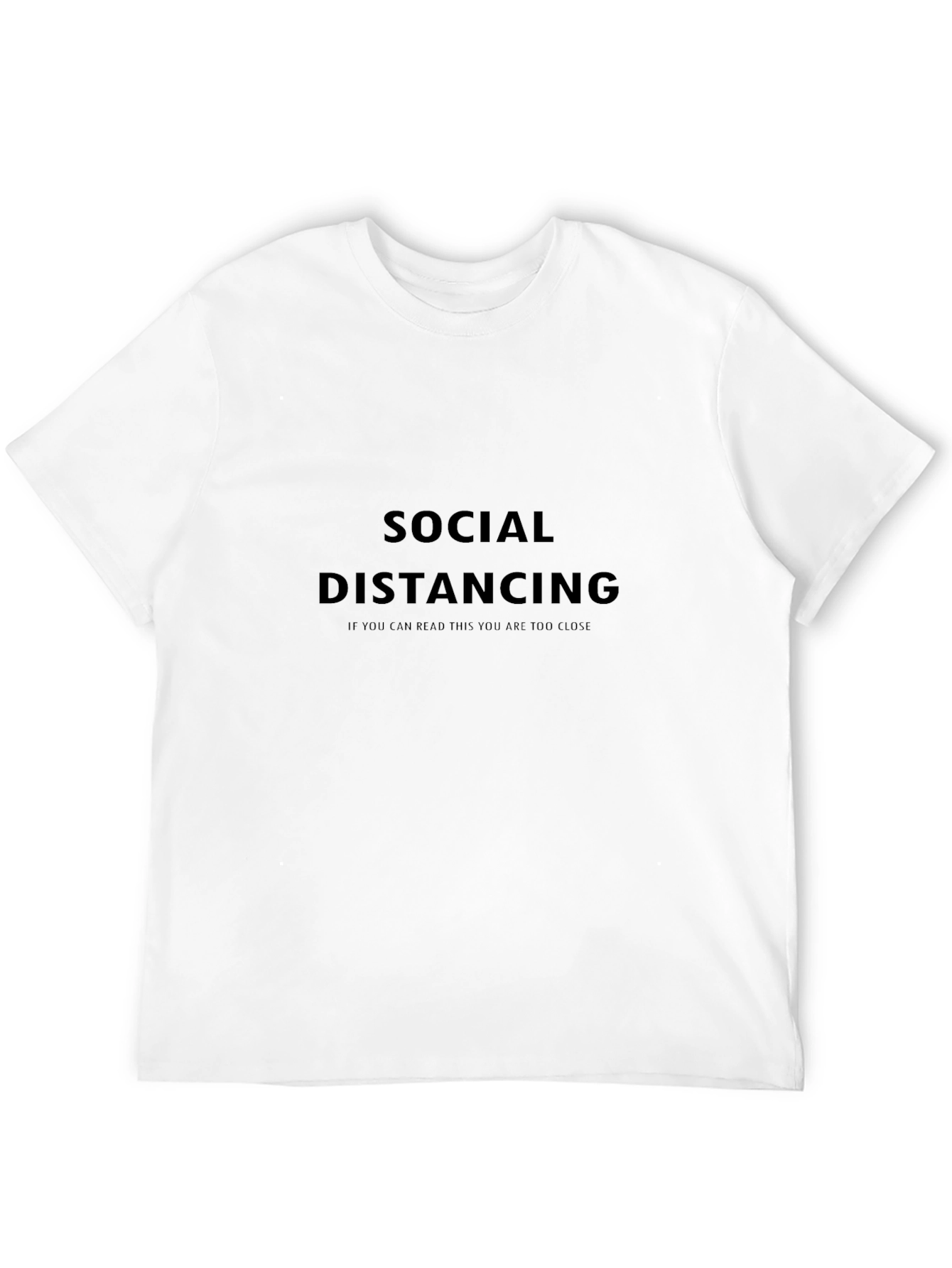 Social Distancing Slogan Black Tee