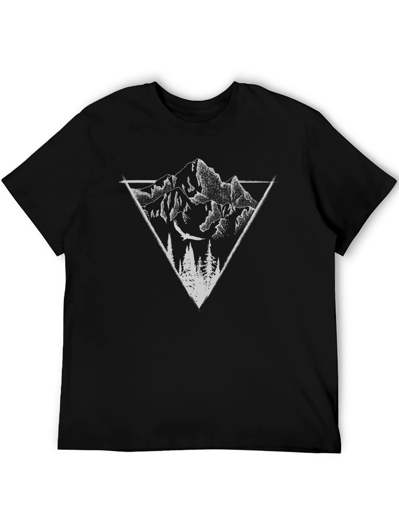 Mountain Triangle Black Graphic Tee