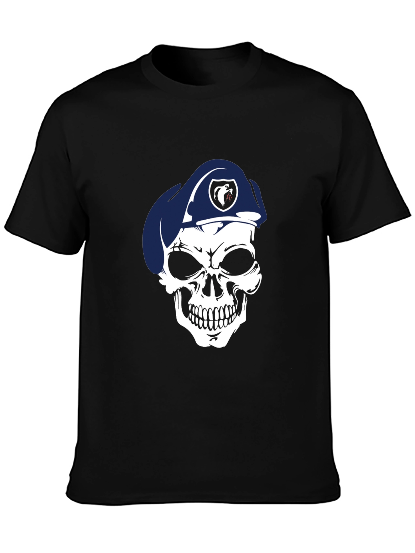 Skull Beret Graphic T-Shirt