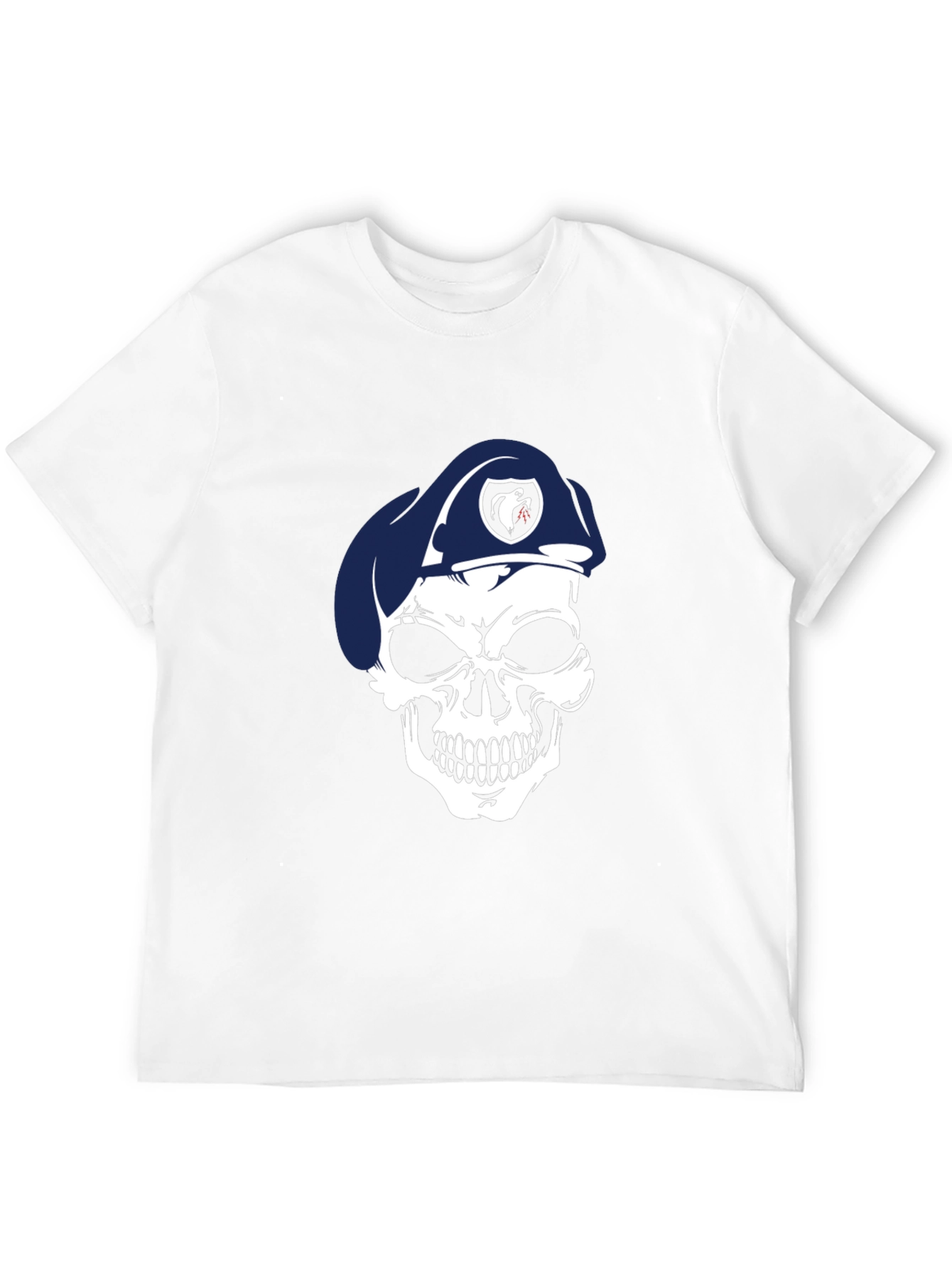 Skull Beret Graphic T-Shirt