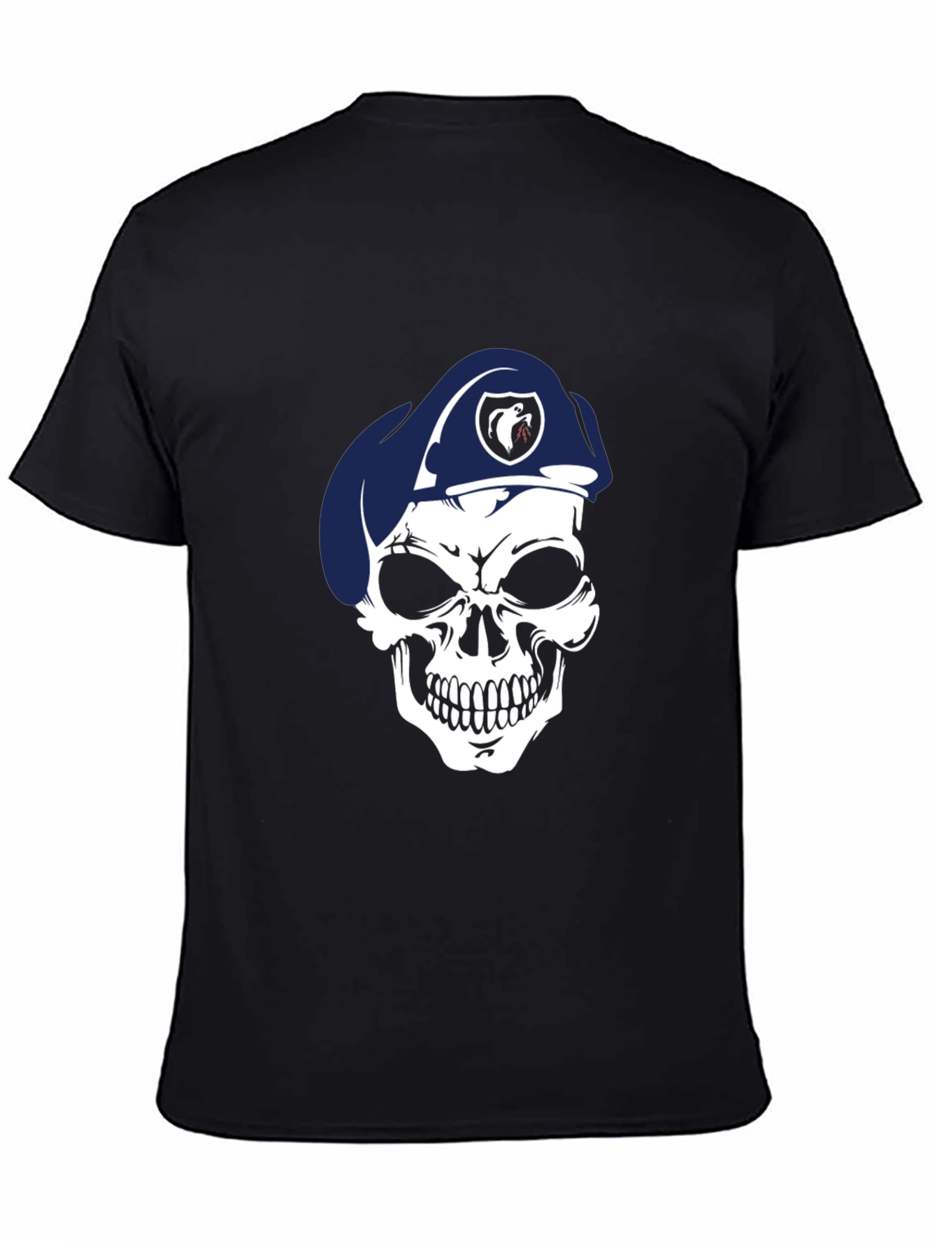 Skull Beret Graphic T-Shirt