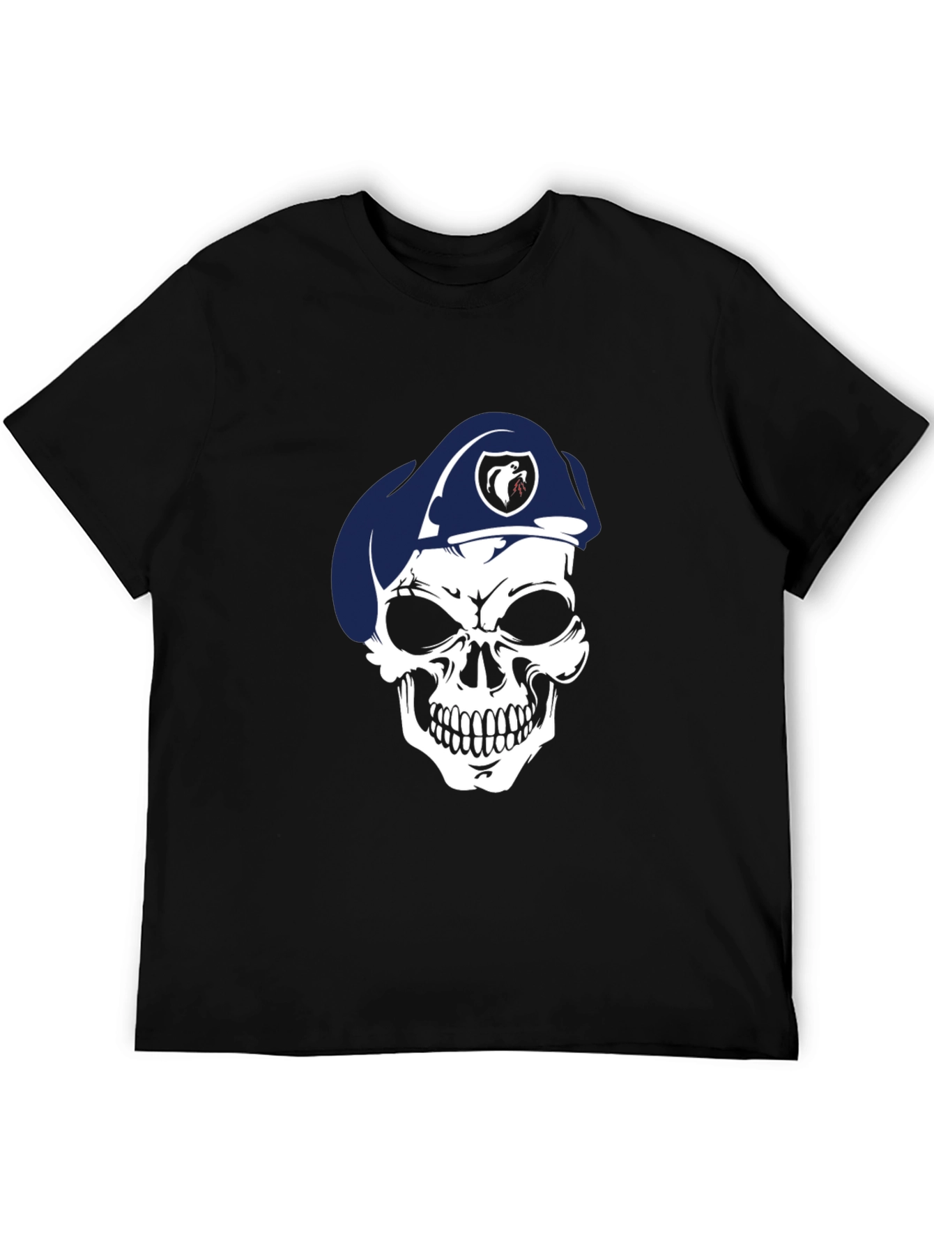 Skull Beret Graphic T-Shirt
