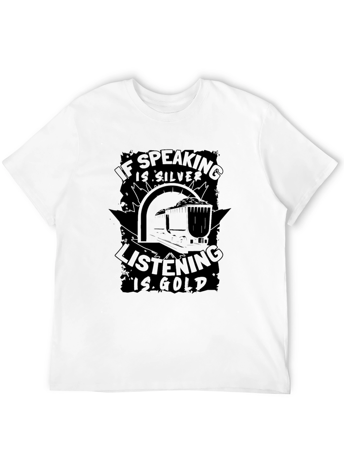 If Speaking Is Silver T-Shirt - Black