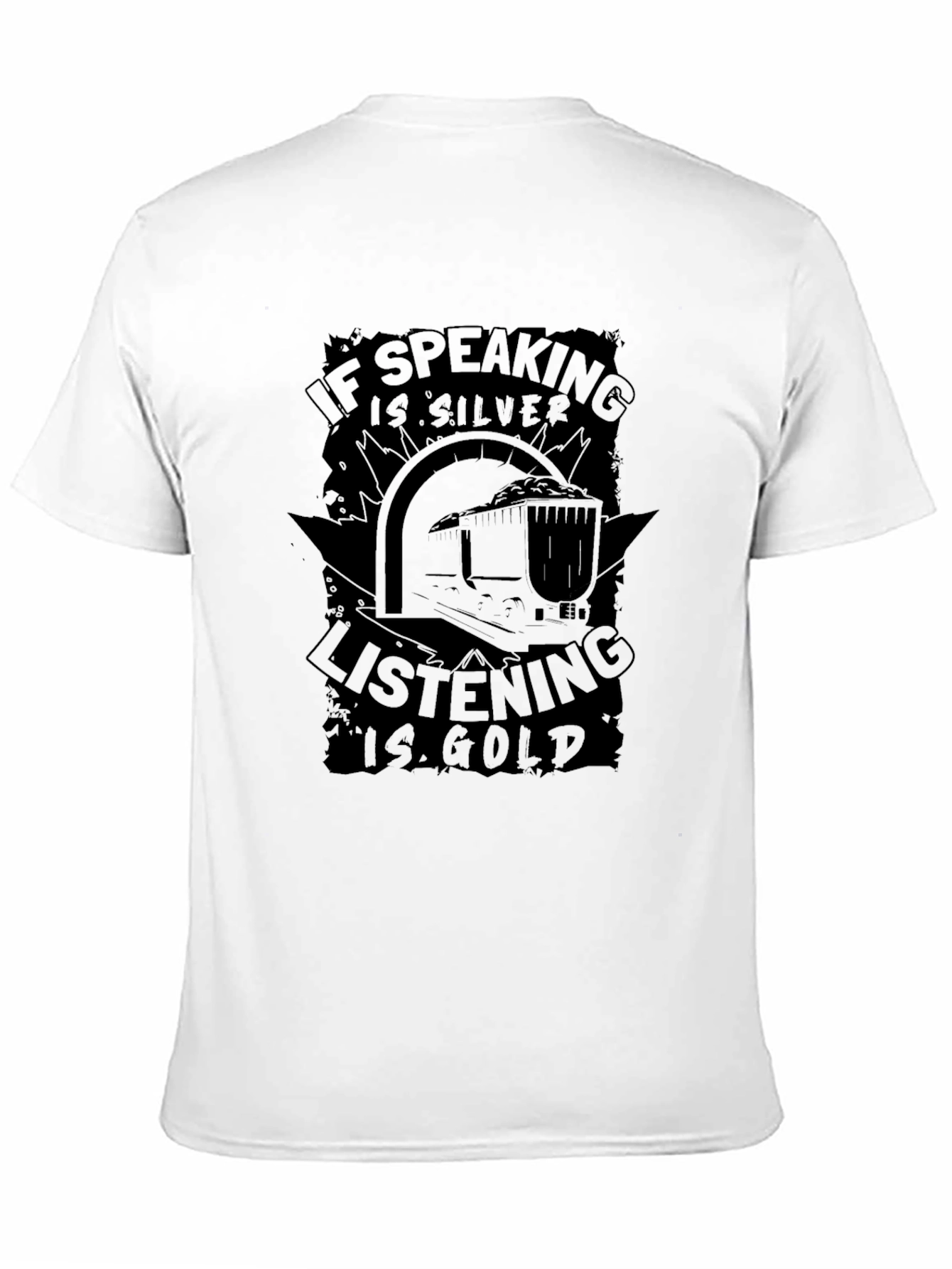 If Speaking Is Silver T-Shirt - Black