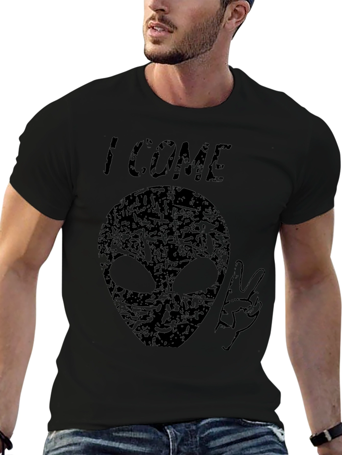 I Come In Peace Alien Graphic T-Shirt