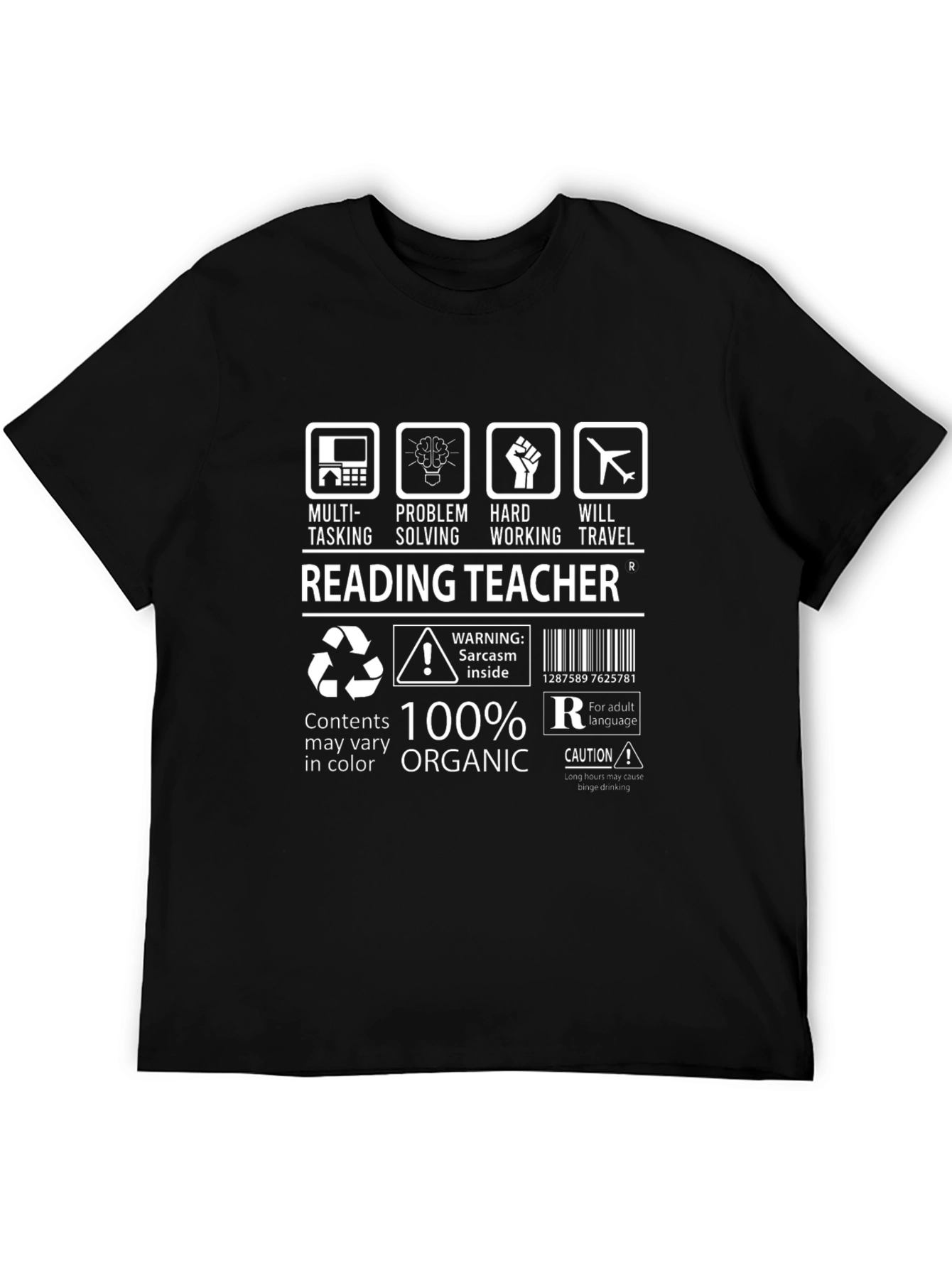 Reading Teacher: Multi-Tasking Organic T-Shirt