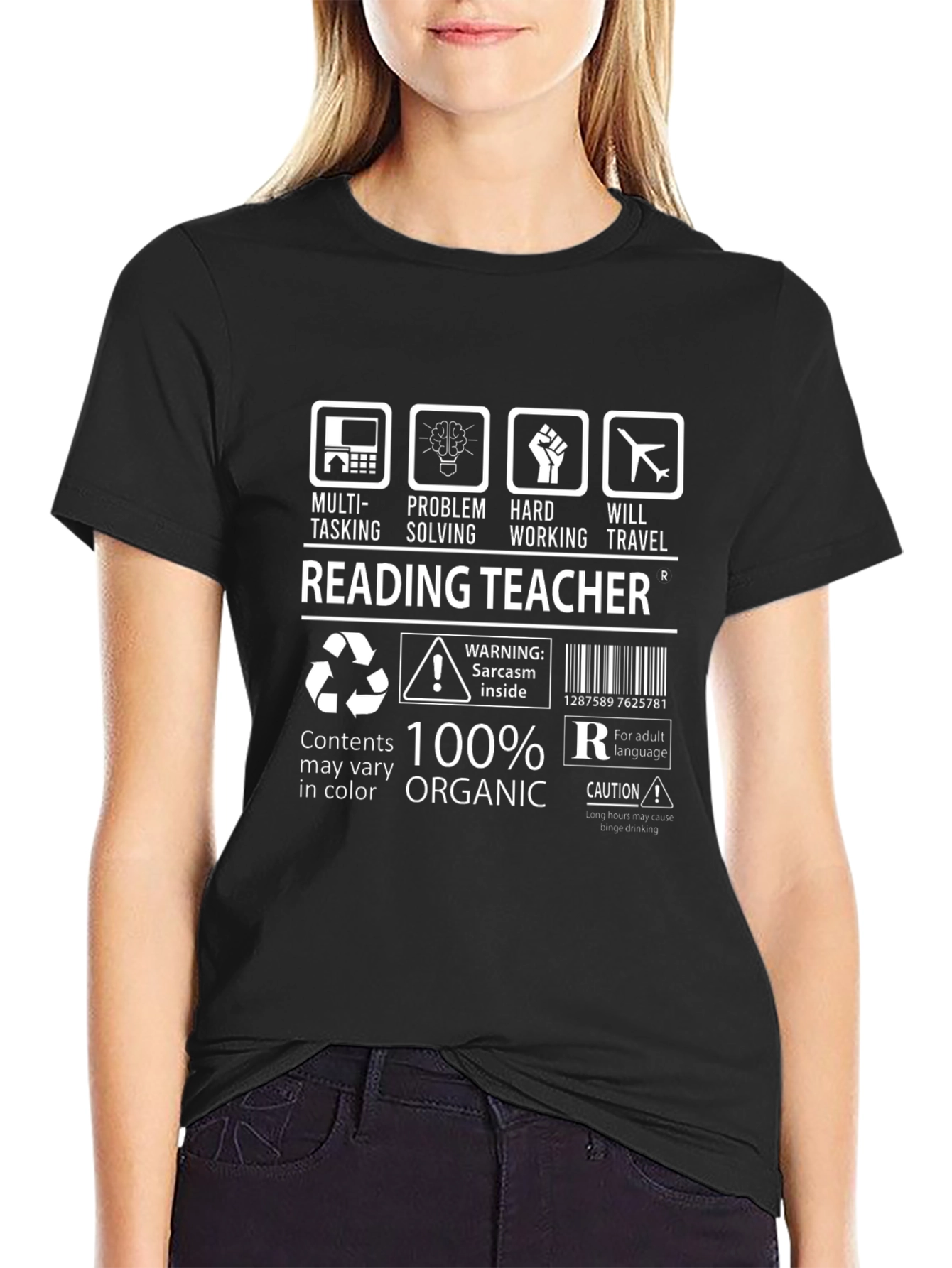Reading Teacher: Multi-Tasking Organic T-Shirt