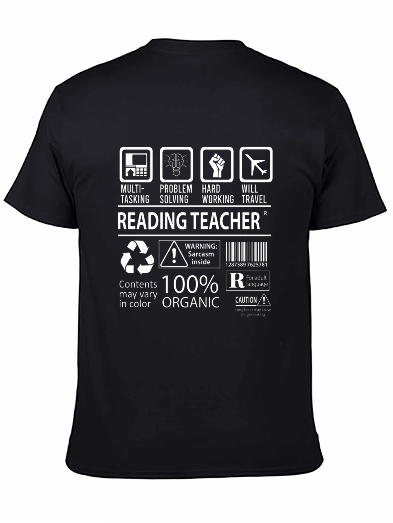 Reading Teacher: Multi-Tasking Organic T-Shirt