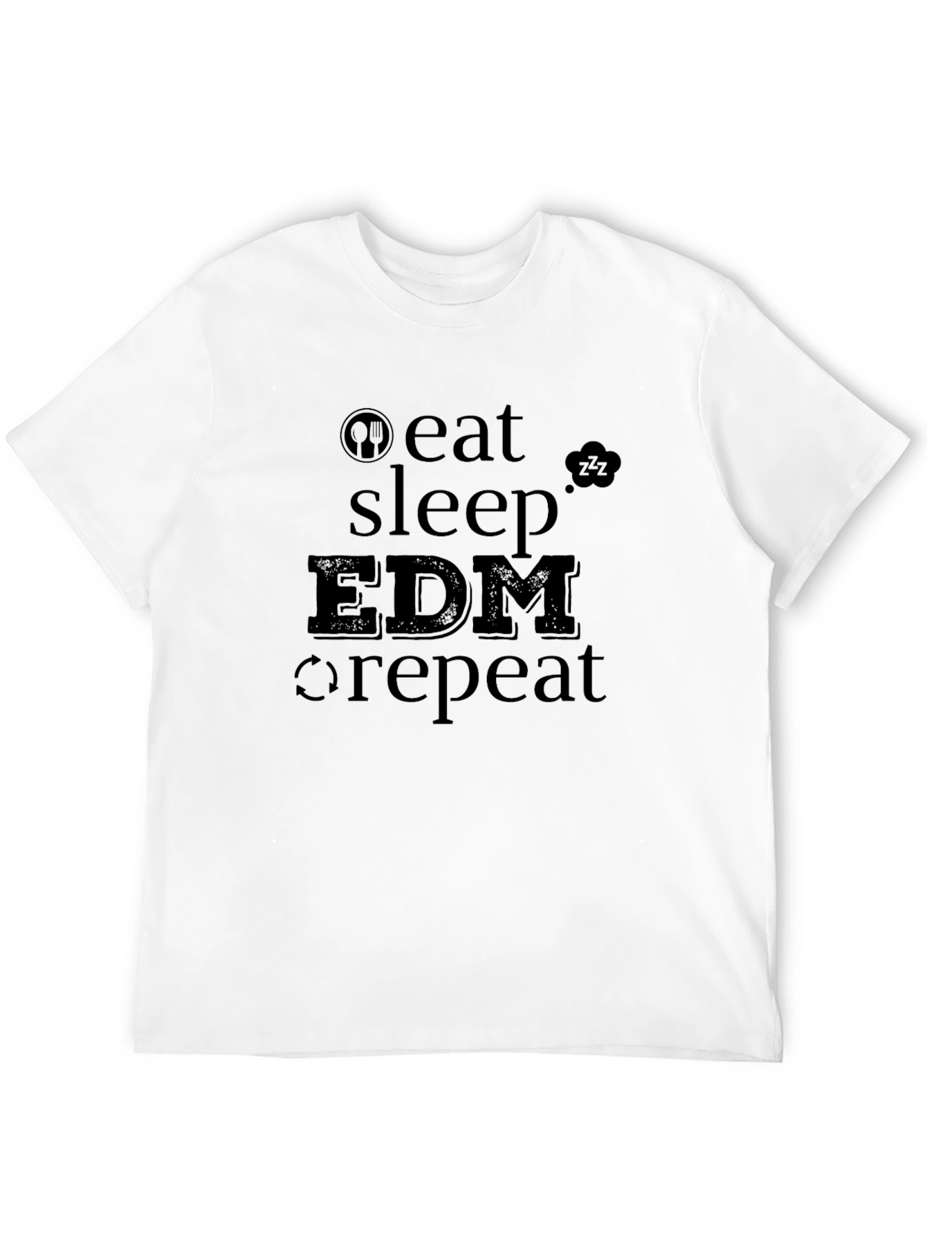 Eat Sleep EDM Repeat Black T-Shirt