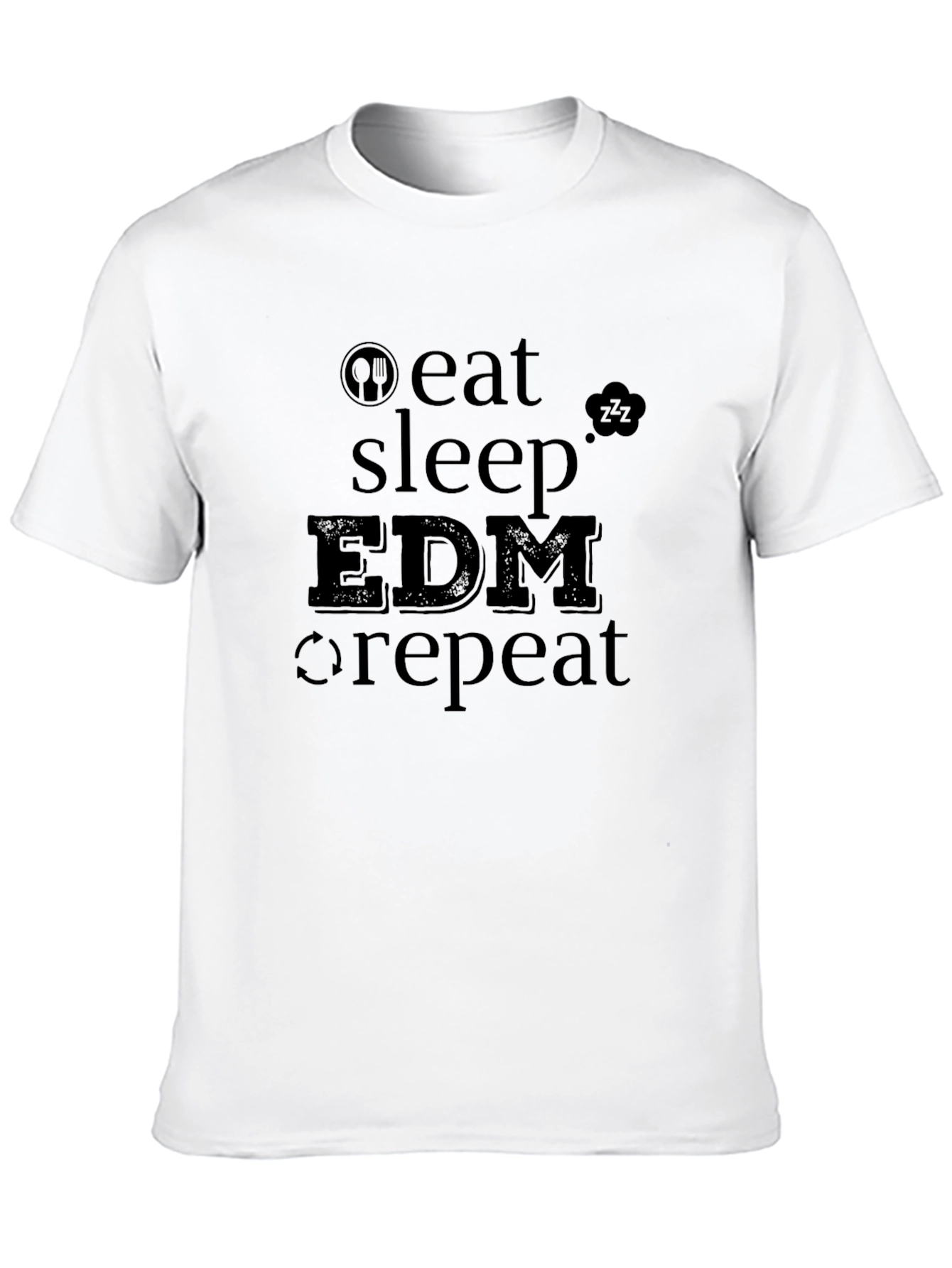 Eat Sleep EDM Repeat Black T-Shirt