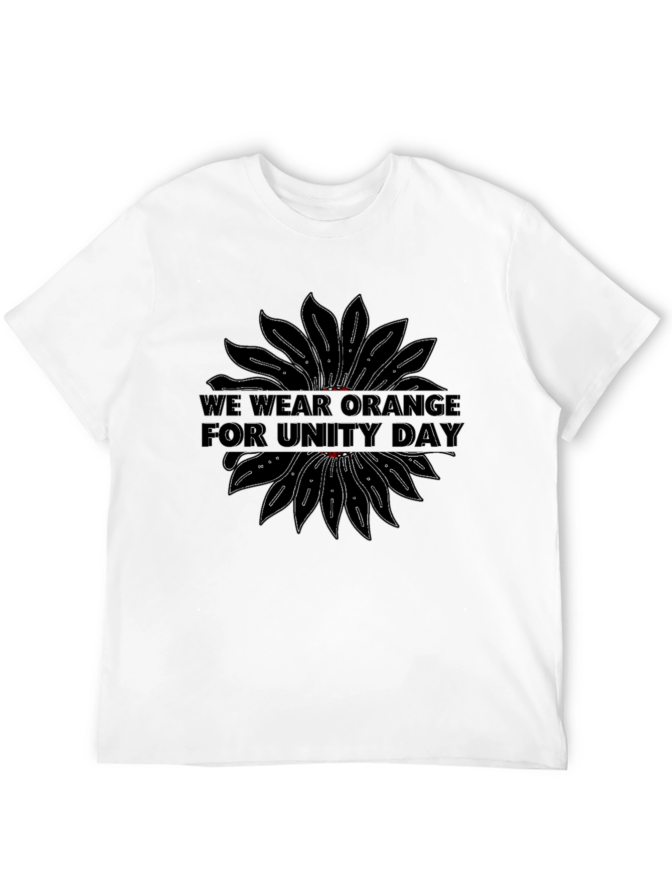Unity Day Orange Sunflower Black T-Shirt