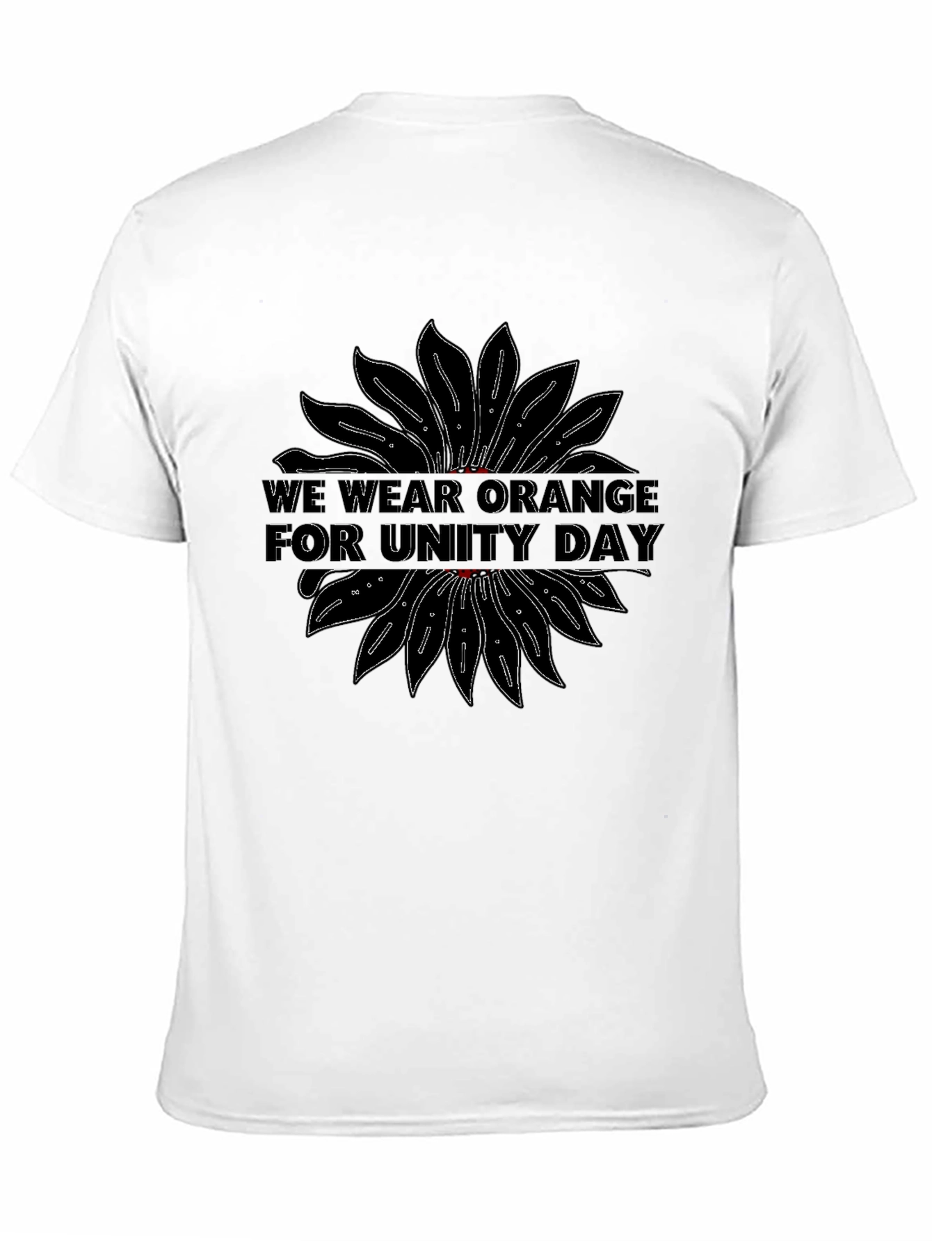 Unity Day Orange Sunflower Black T-Shirt