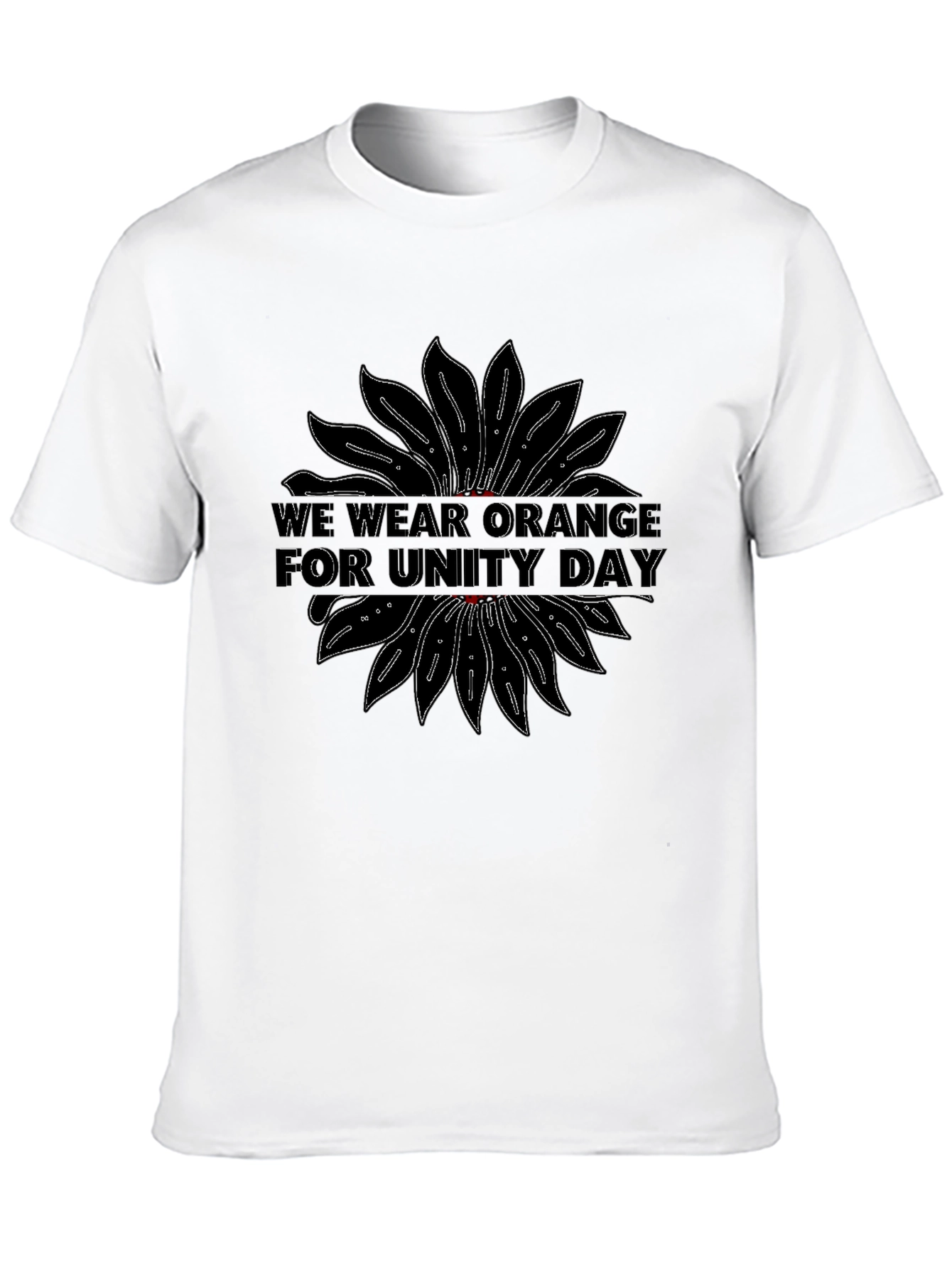 Unity Day Orange Sunflower Black T-Shirt