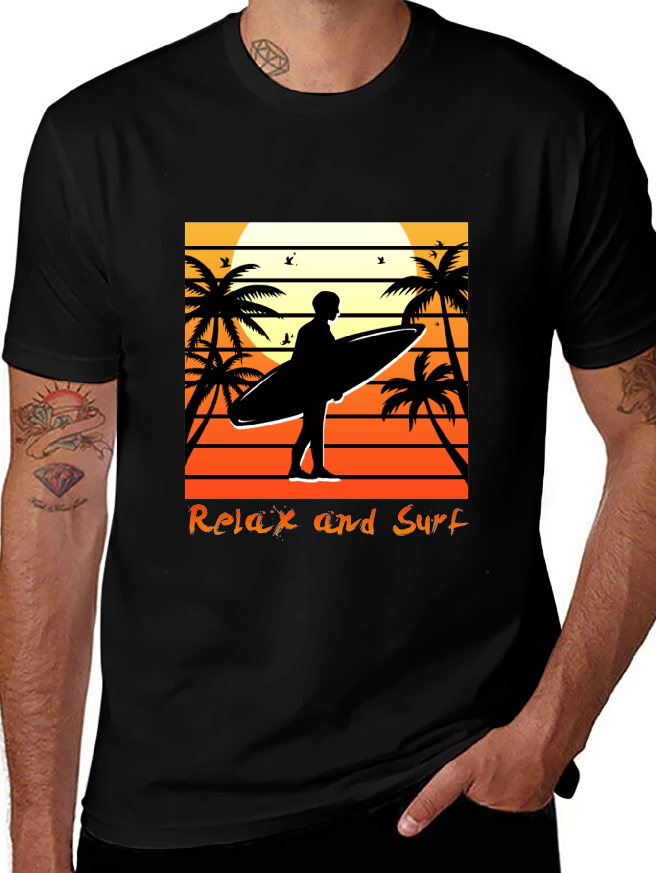 Relax and Surf Graphic Tee