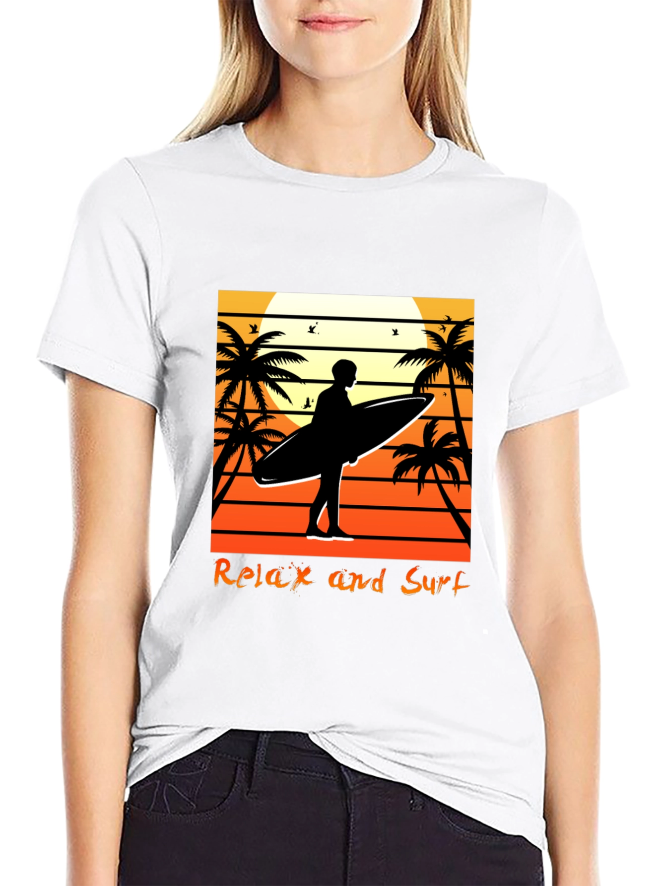Relax and Surf Graphic Tee