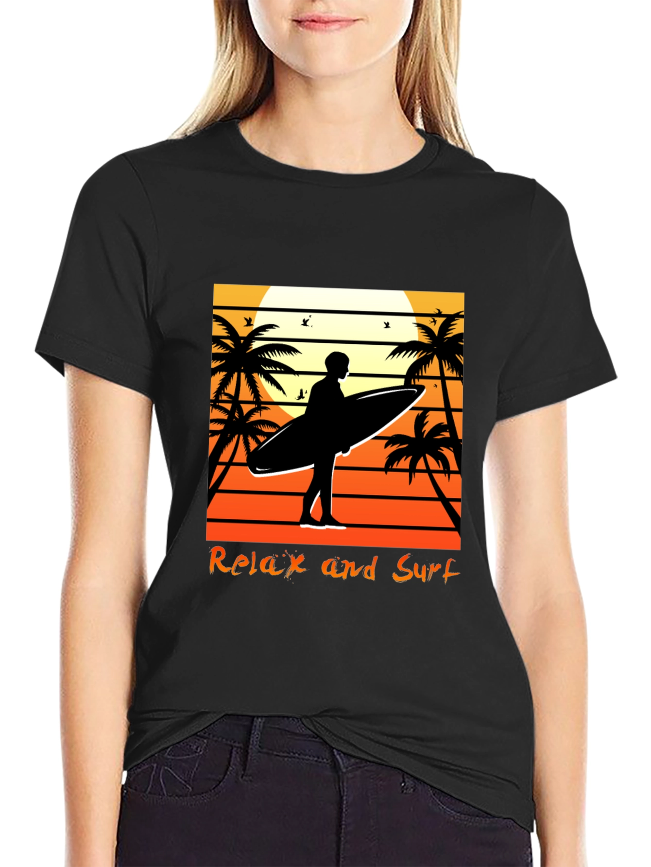 Relax and Surf Graphic Tee