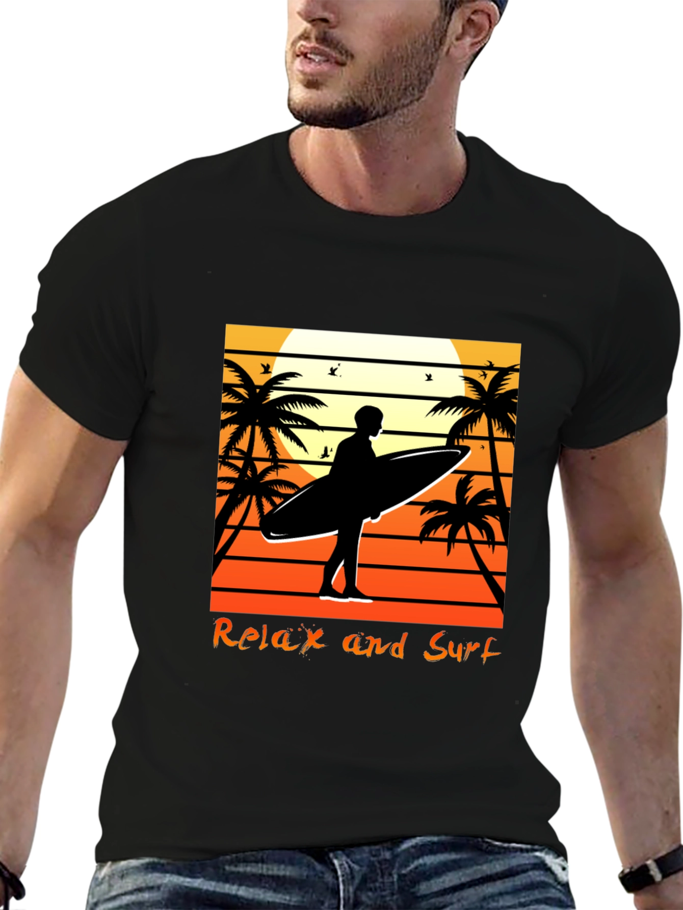Relax and Surf Graphic Tee