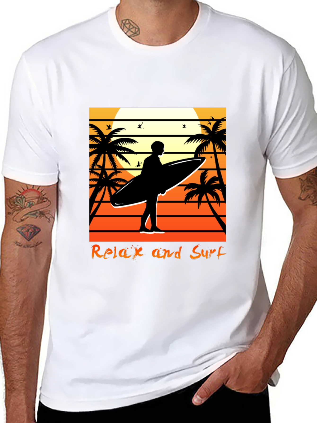Relax and Surf Graphic Tee