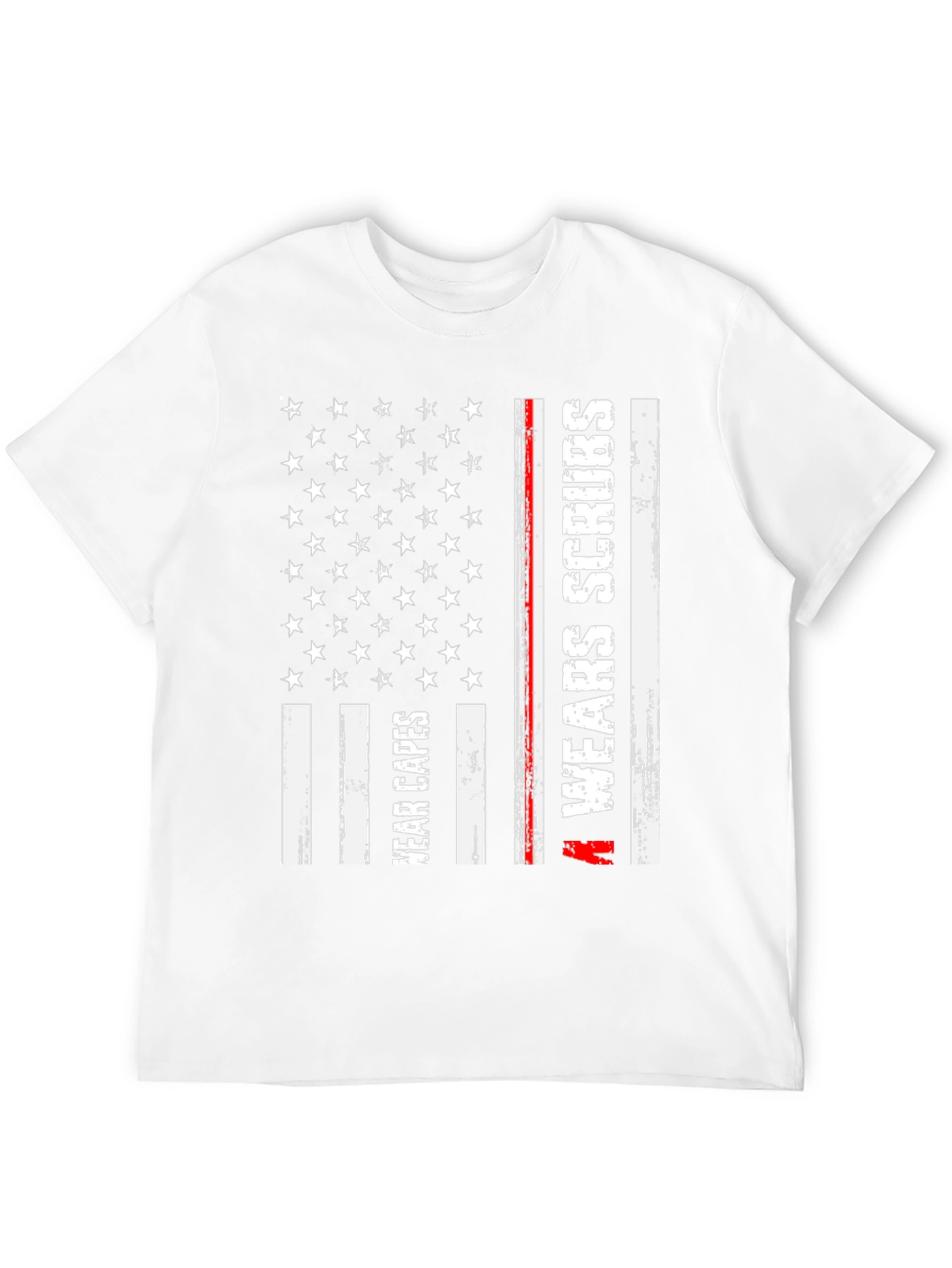 Nurse American Flag T-Shirt Wear Capes Wear Scrubs