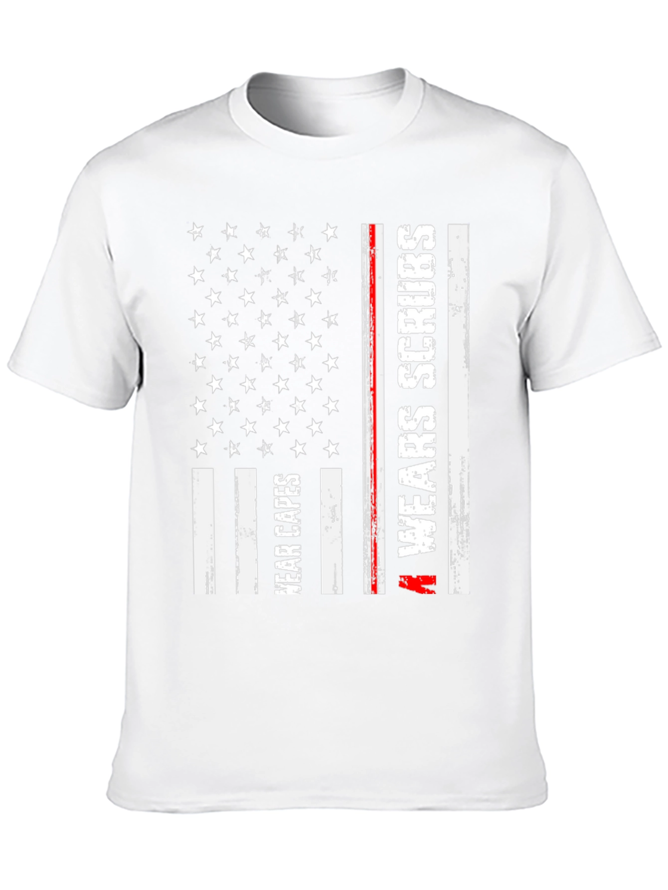 Nurse American Flag T-Shirt Wear Capes Wear Scrubs