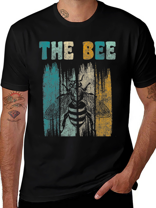 The Bee Graphic Tee - Vintage Style Black T-Shirt